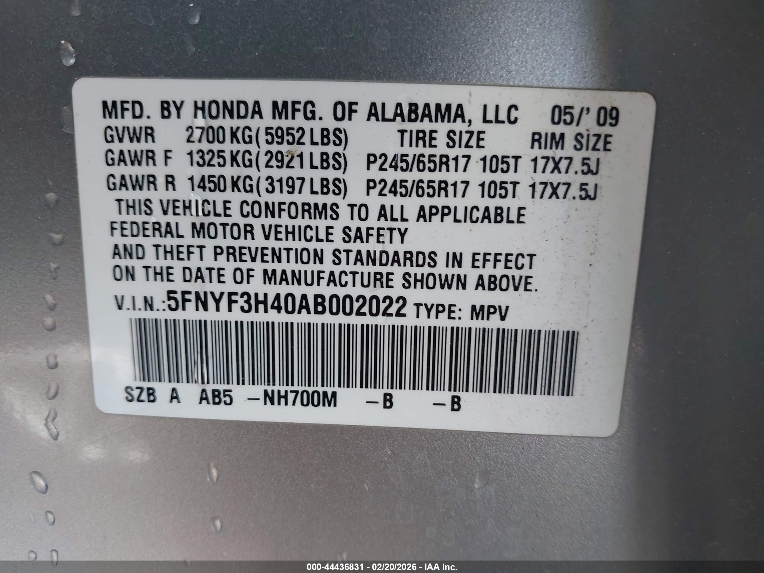 HONDA PILOT image 9