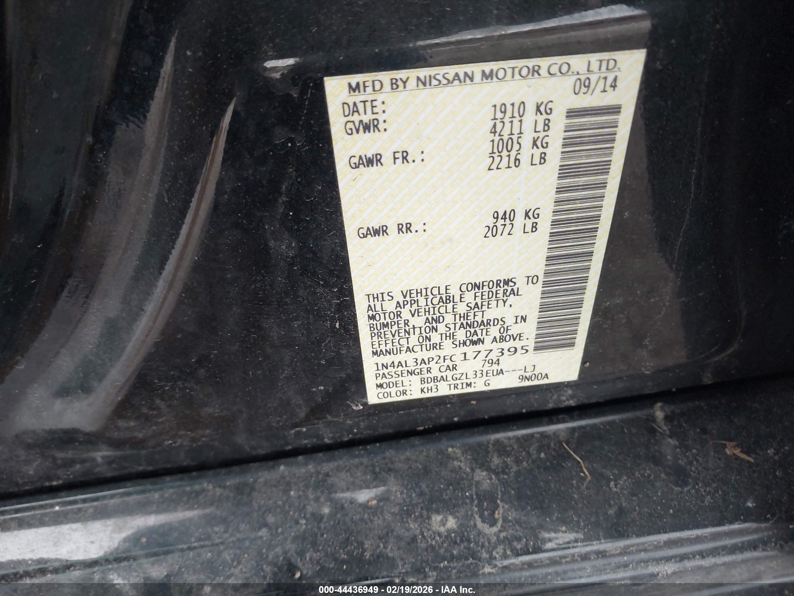NISSAN ALTIMA image 9