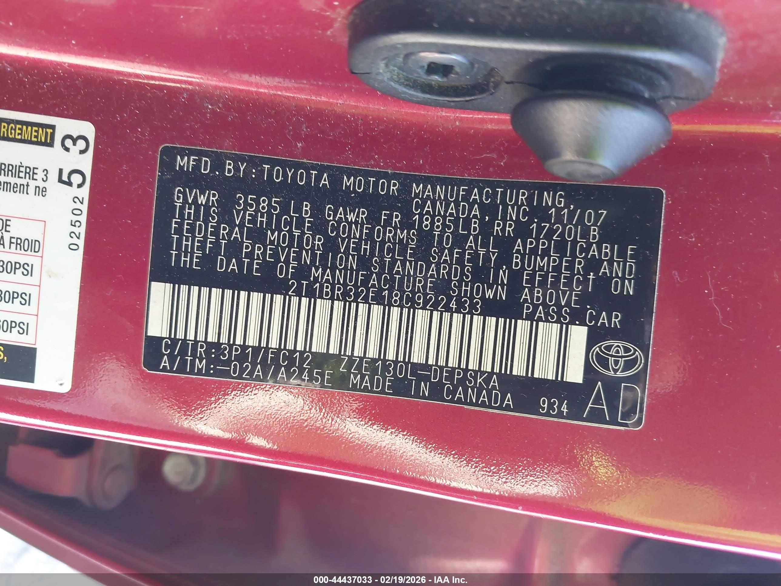 TOYOTA COROLLA image 9