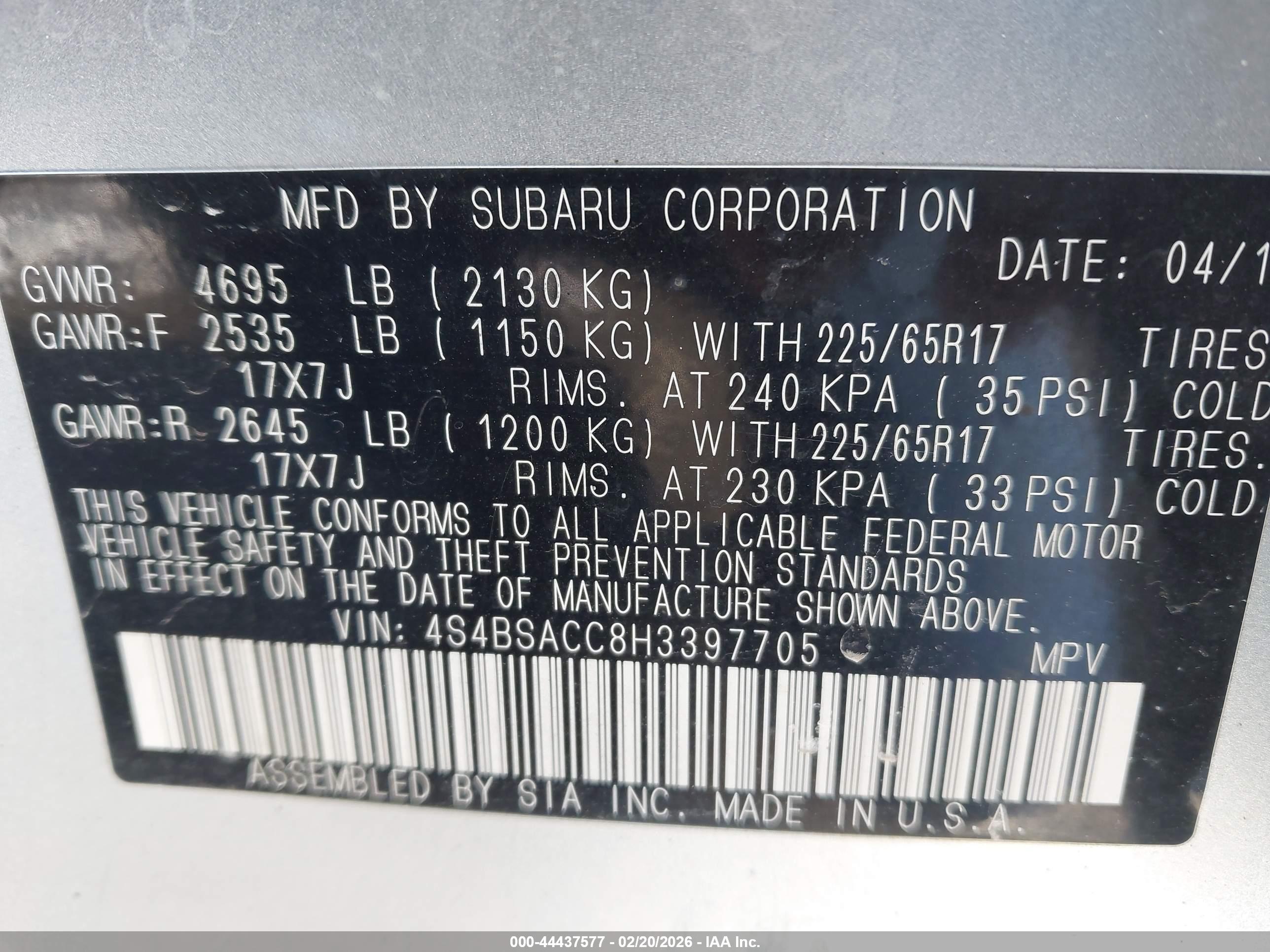 SUBARU OUTBACK image 9