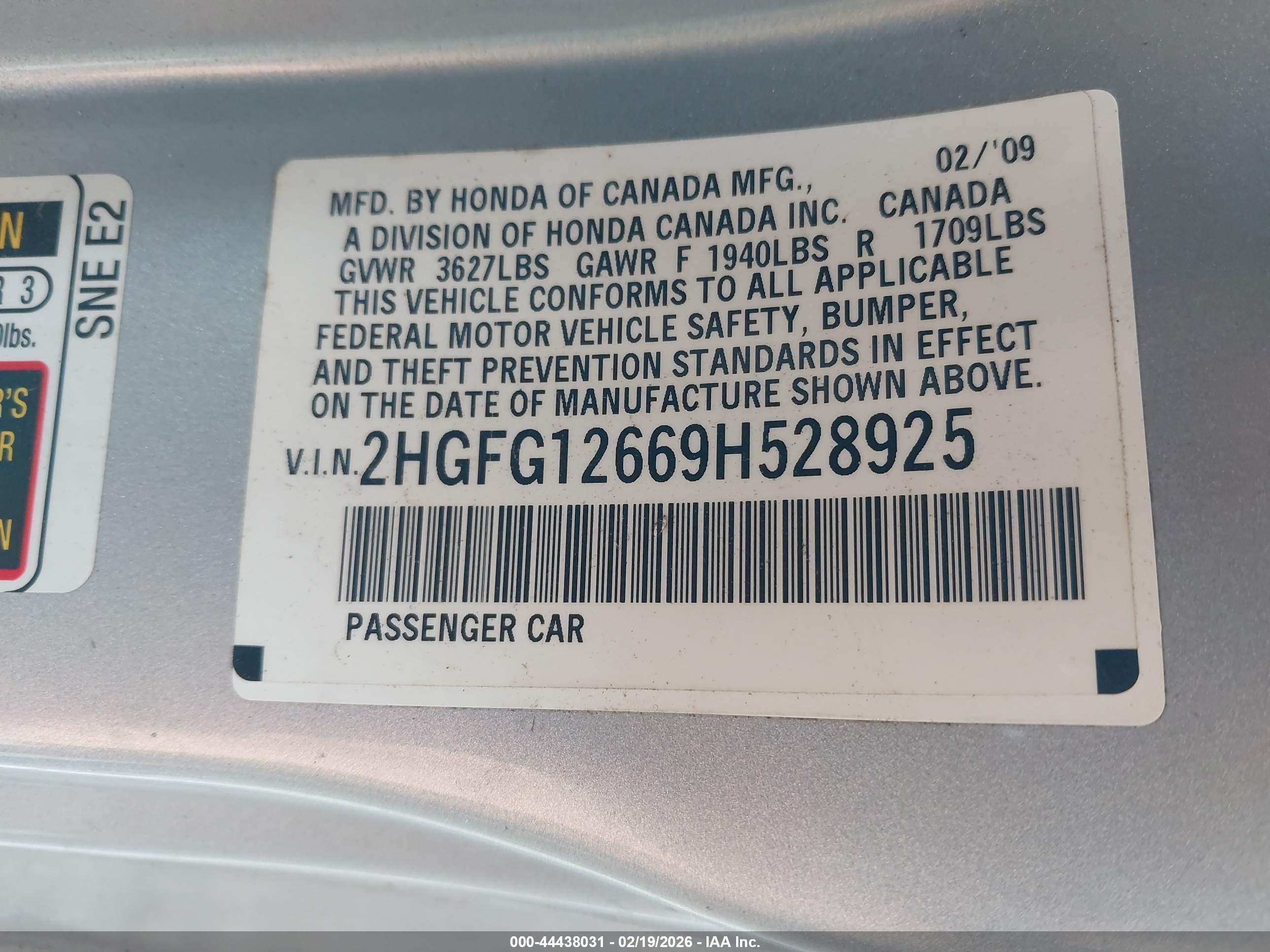 HONDA CIVIC image 9
