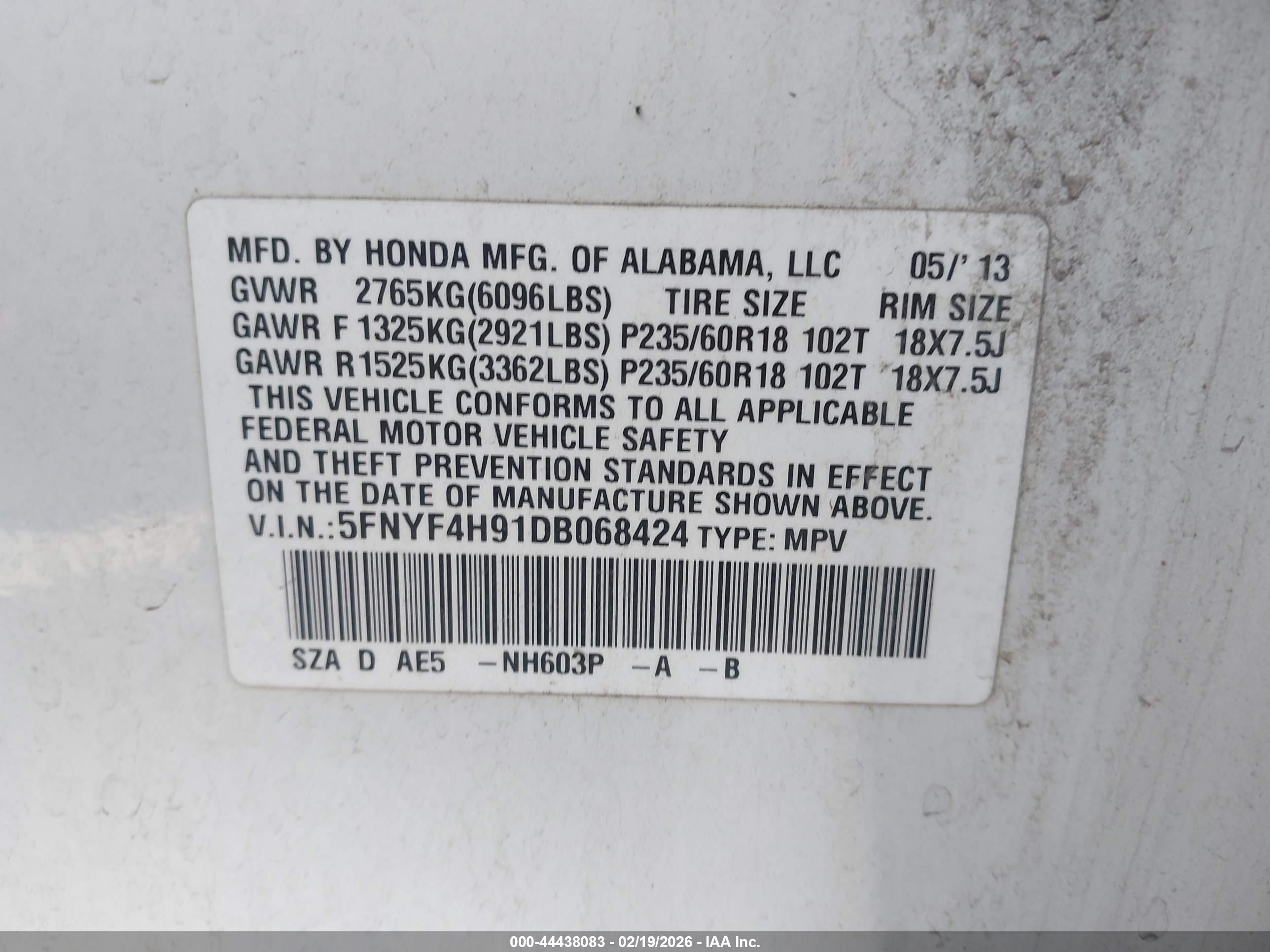 HONDA PILOT image 9
