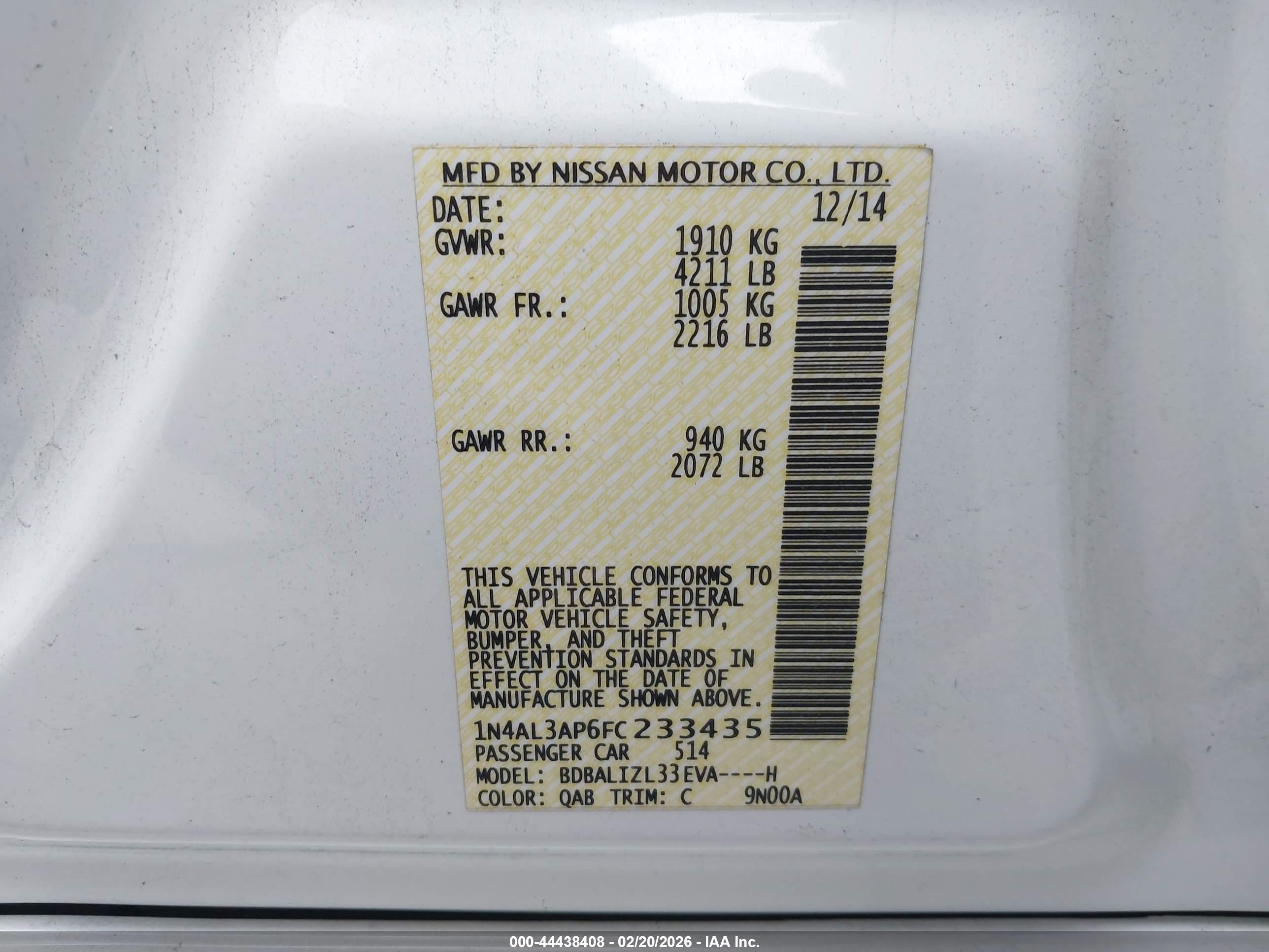 NISSAN ALTIMA image 9