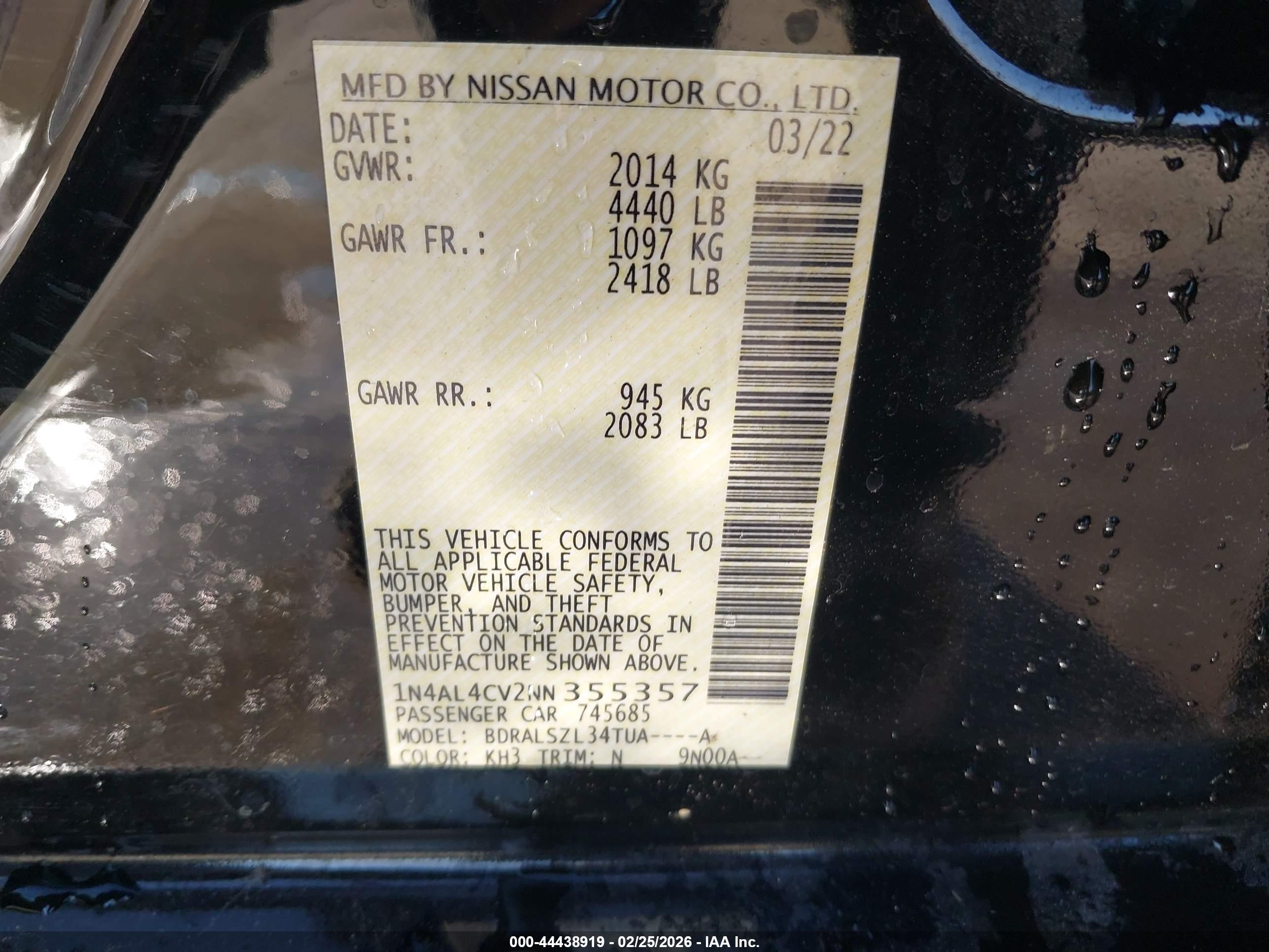 NISSAN ALTIMA image 9