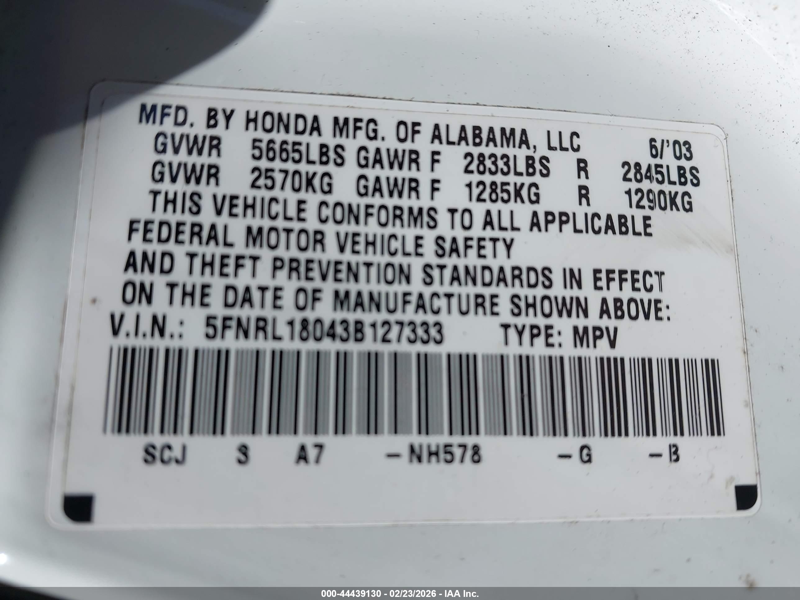 HONDA ODYSSEY image 9