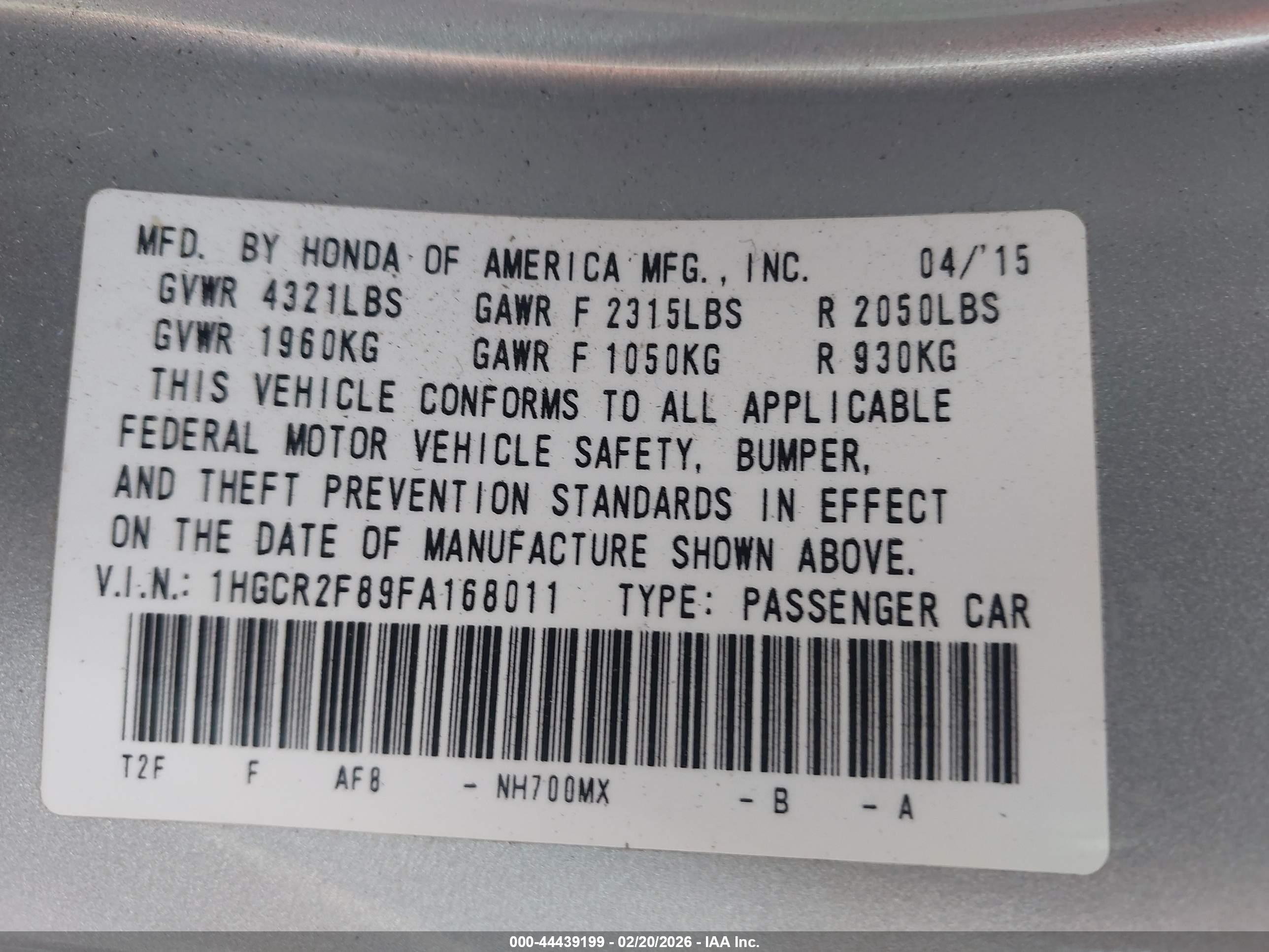 HONDA ACCORD image 9