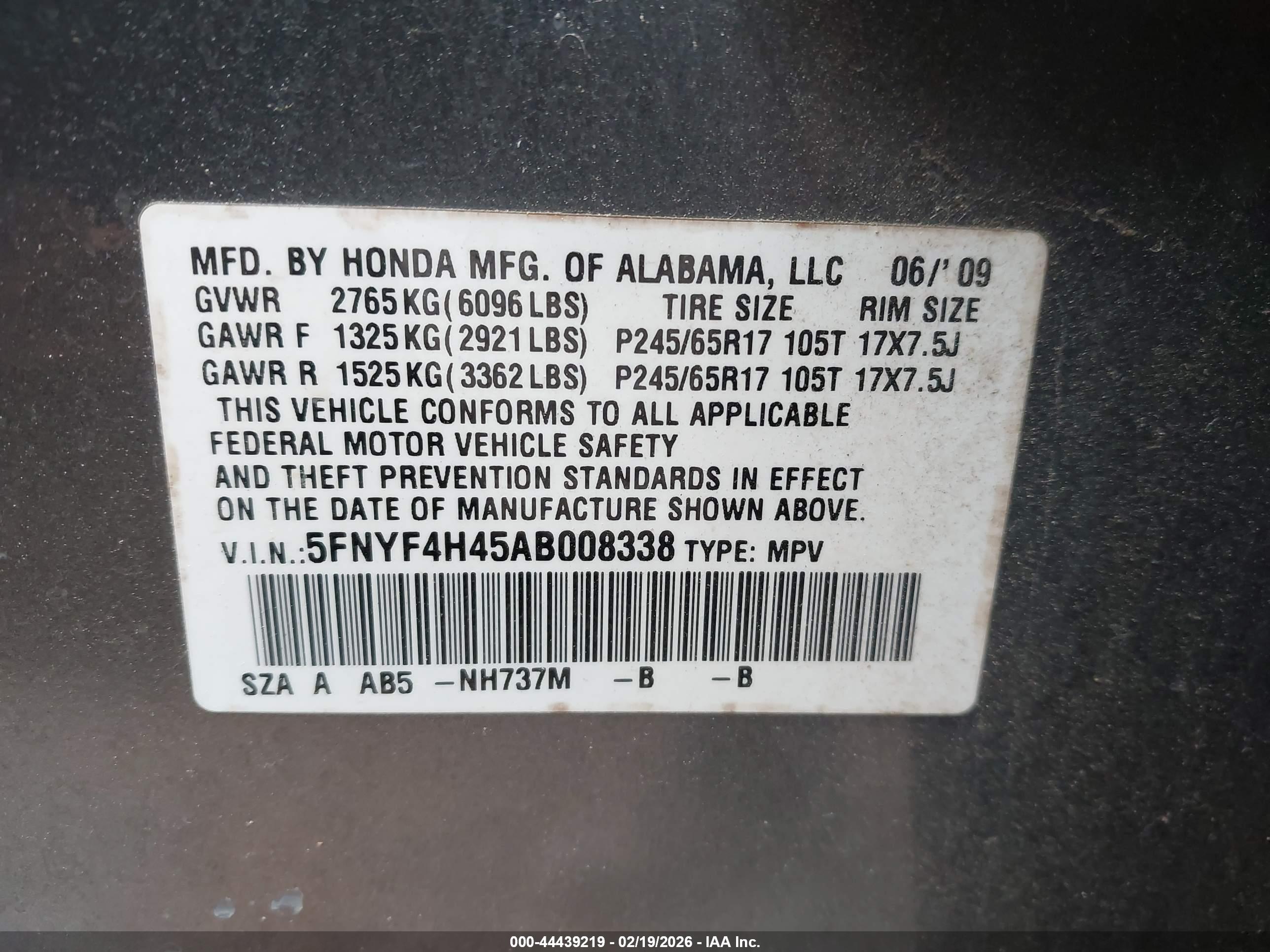 HONDA PILOT image 9