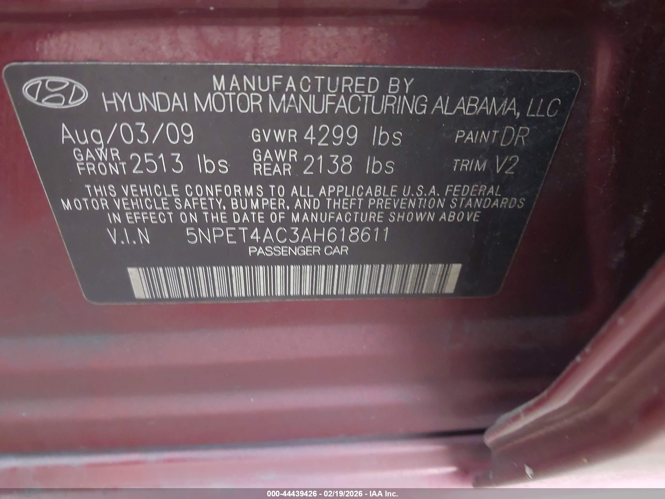 HYUNDAI SONATA image 9