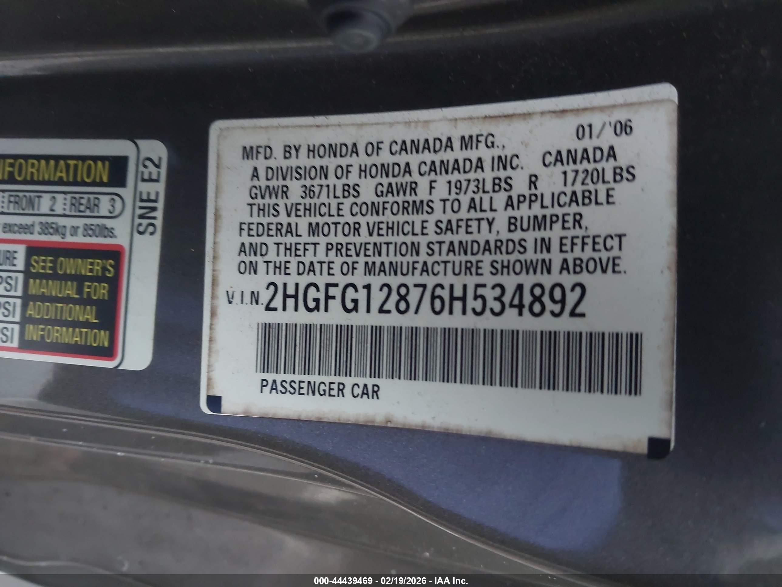 HONDA CIVIC image 9