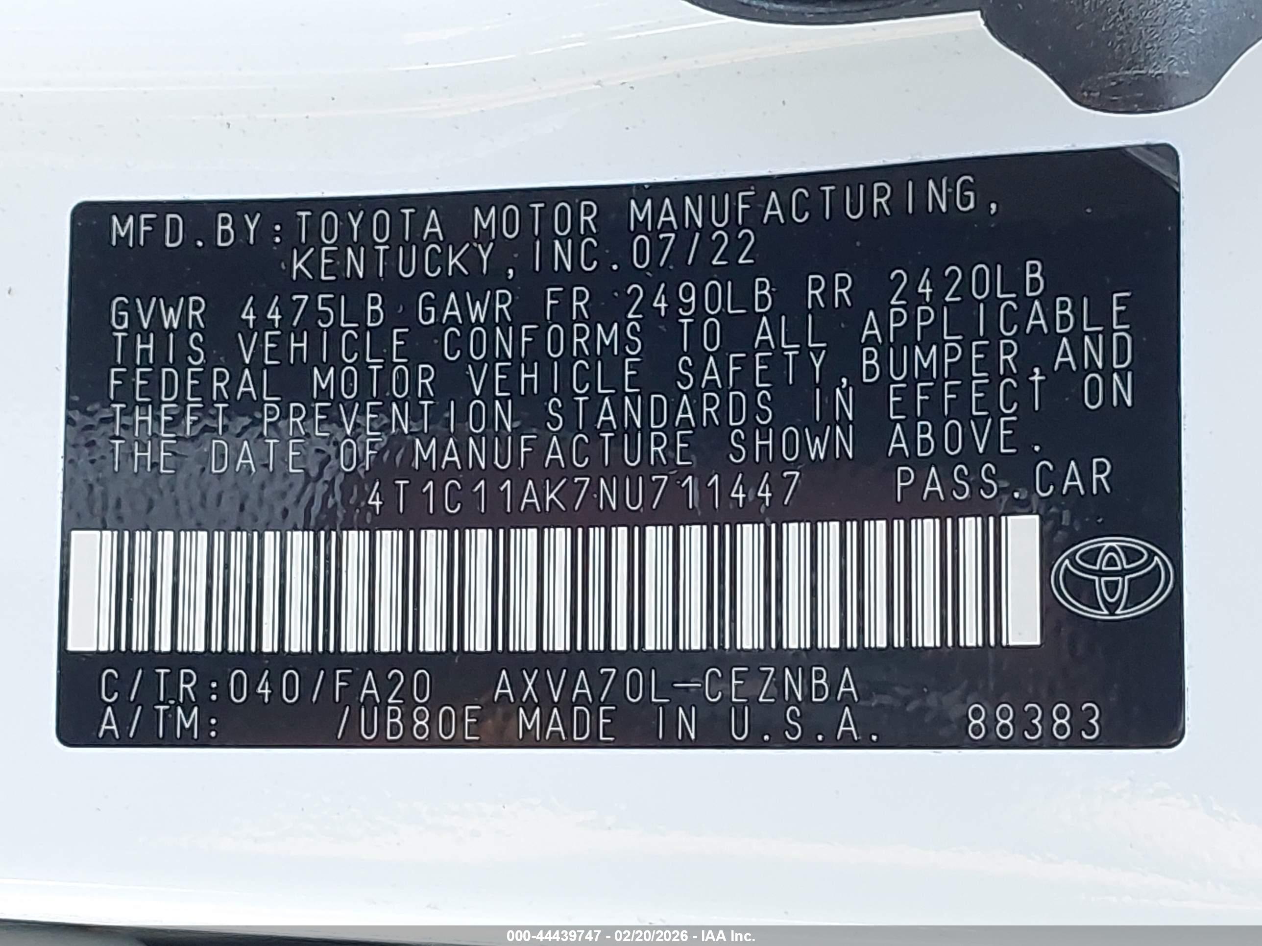 TOYOTA CAMRY image 9