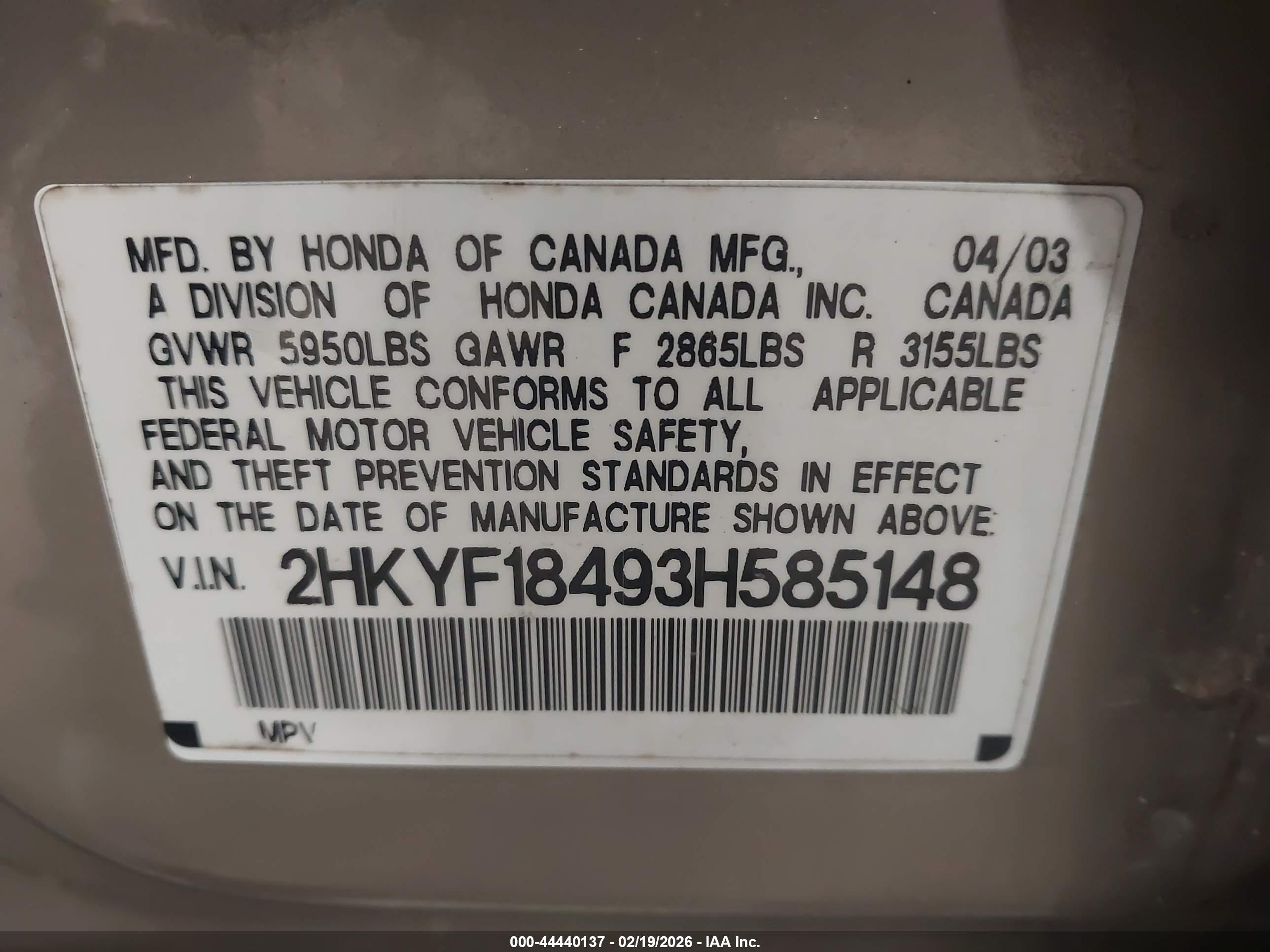 HONDA PILOT image 9