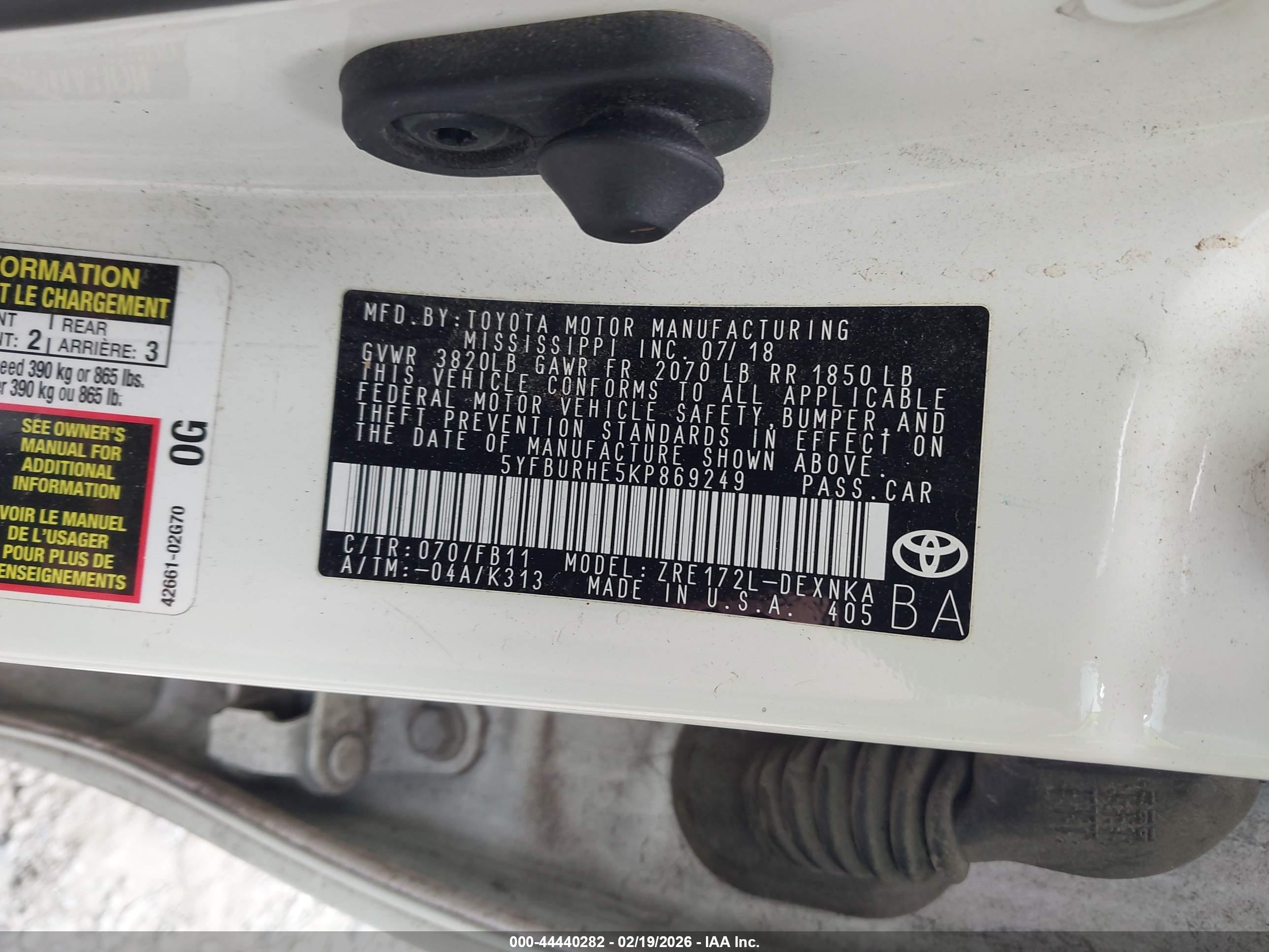 TOYOTA COROLLA image 9