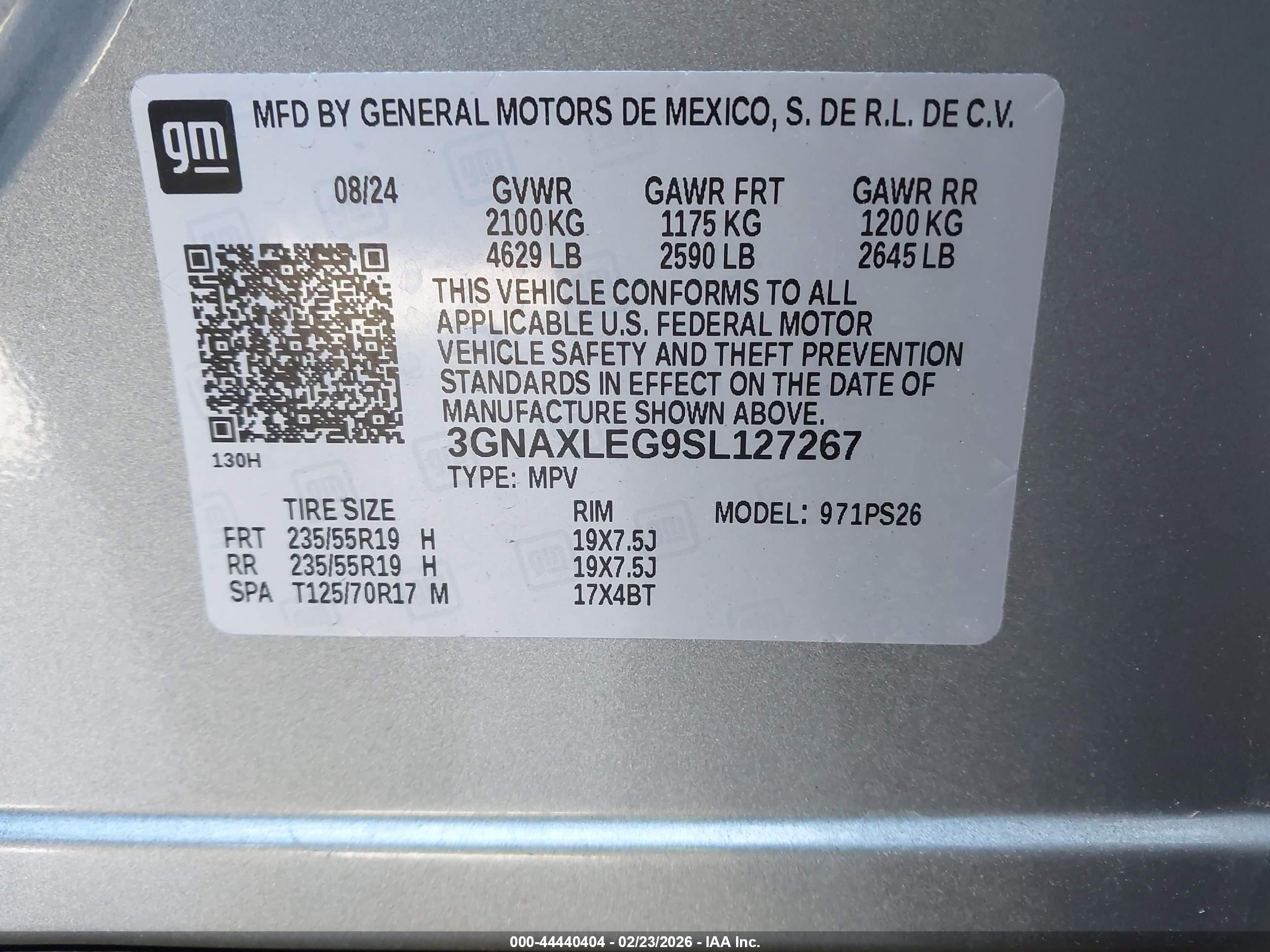CHEVROLET EQUINOX image 9