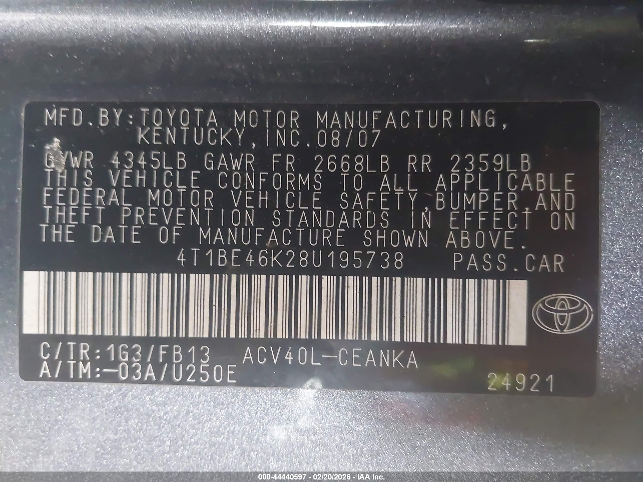 TOYOTA CAMRY image 9