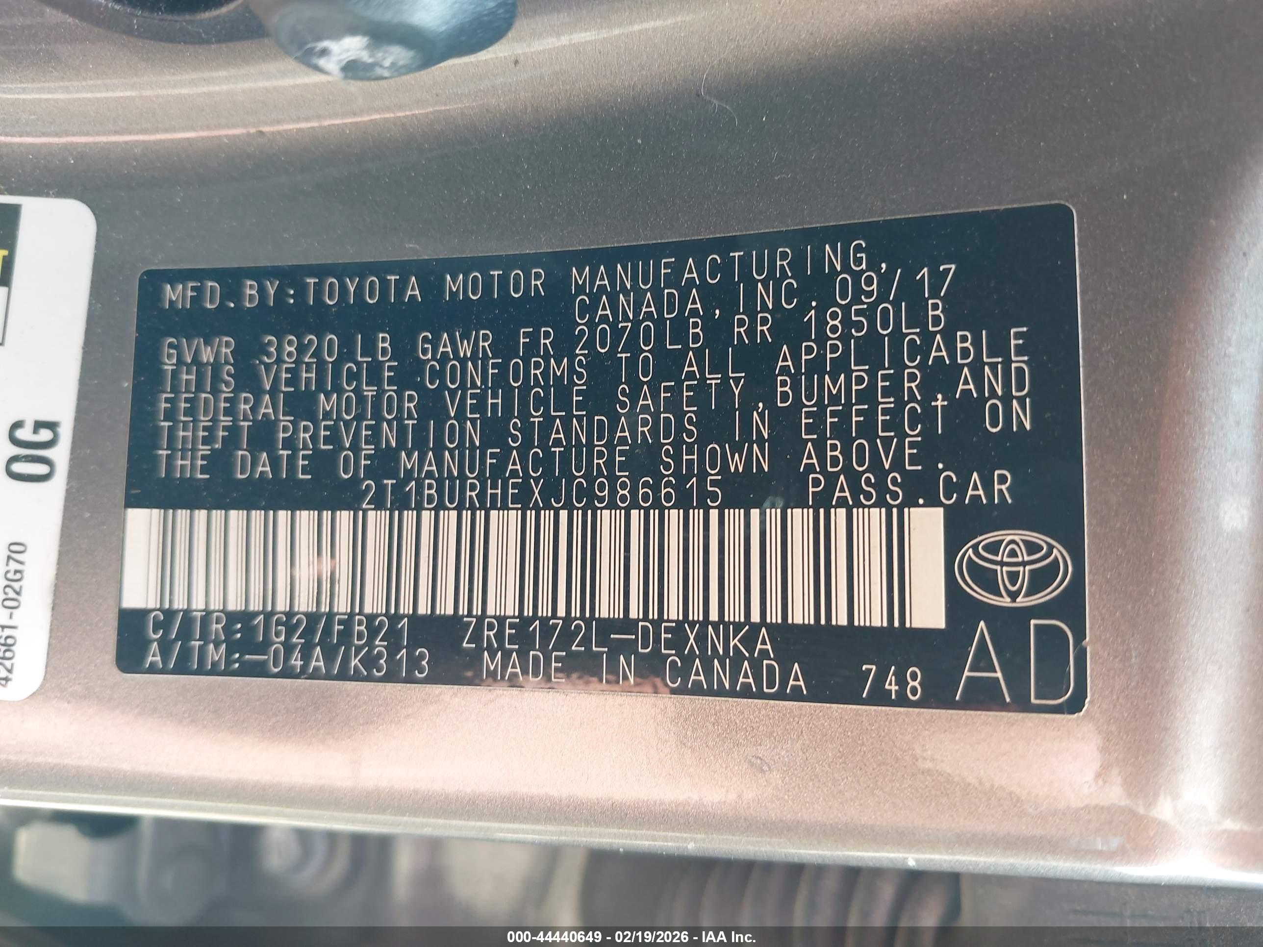 TOYOTA COROLLA image 9
