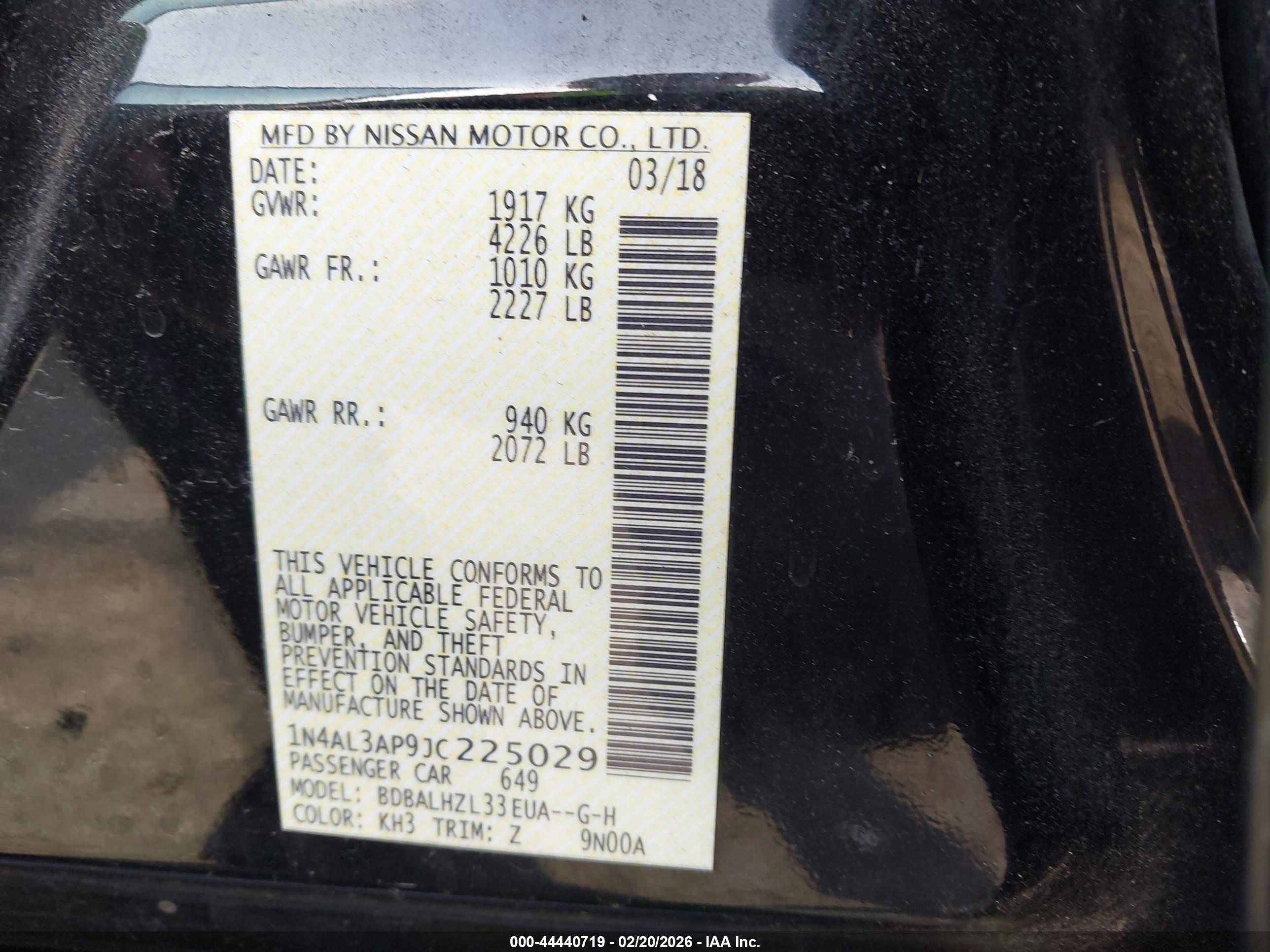 NISSAN ALTIMA image 9