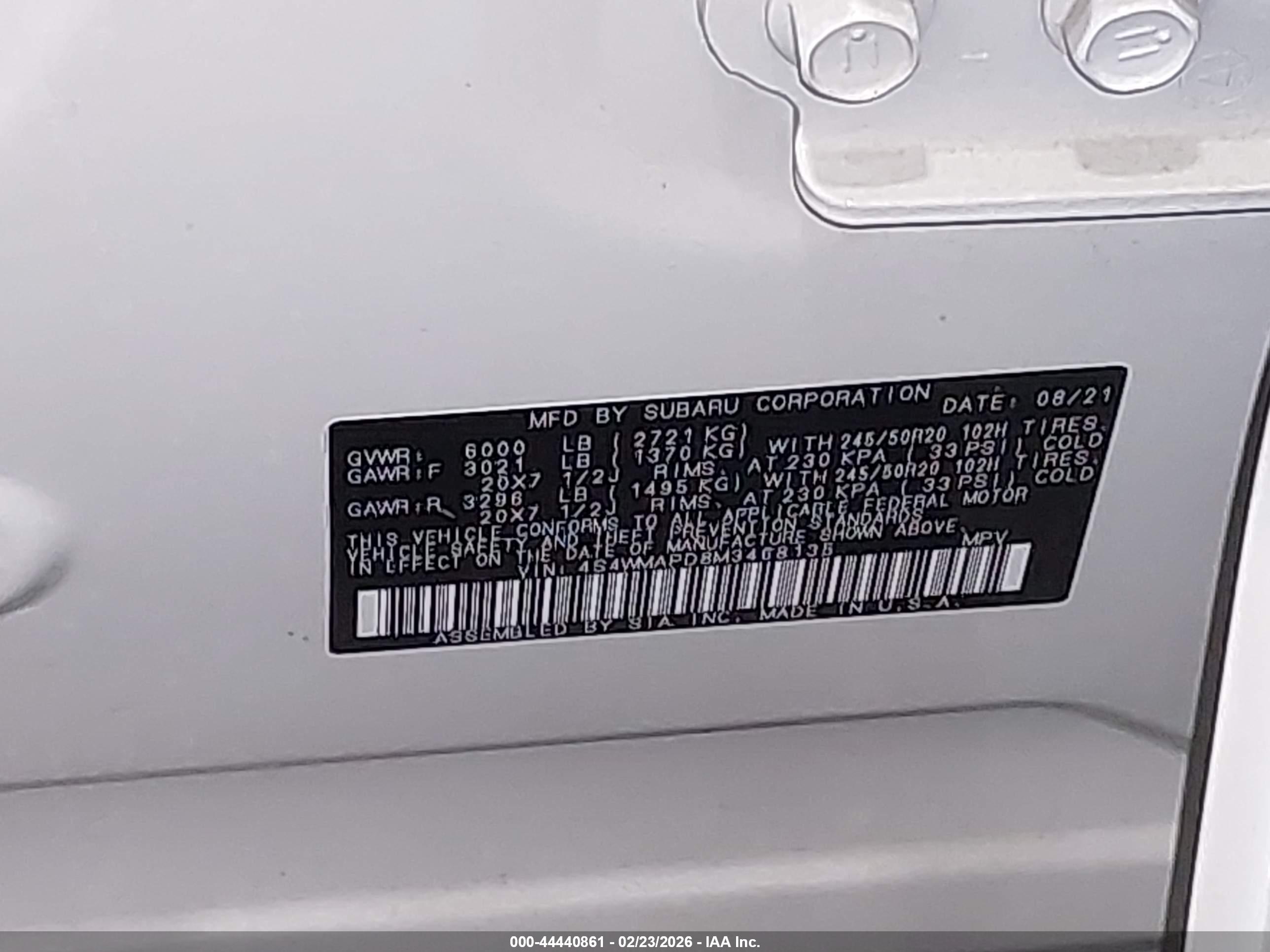 SUBARU ASCENT image 9