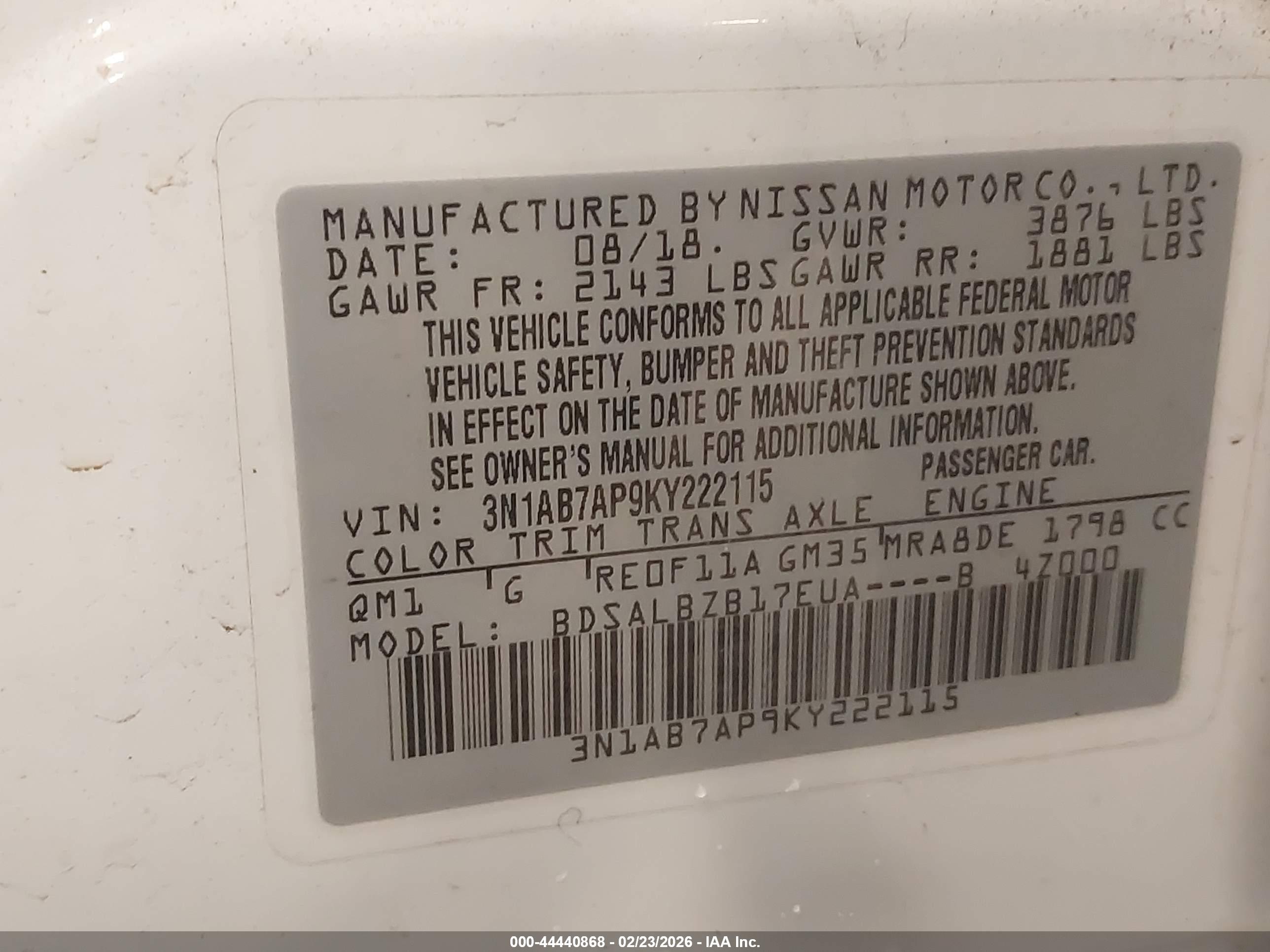 NISSAN SENTRA image 9
