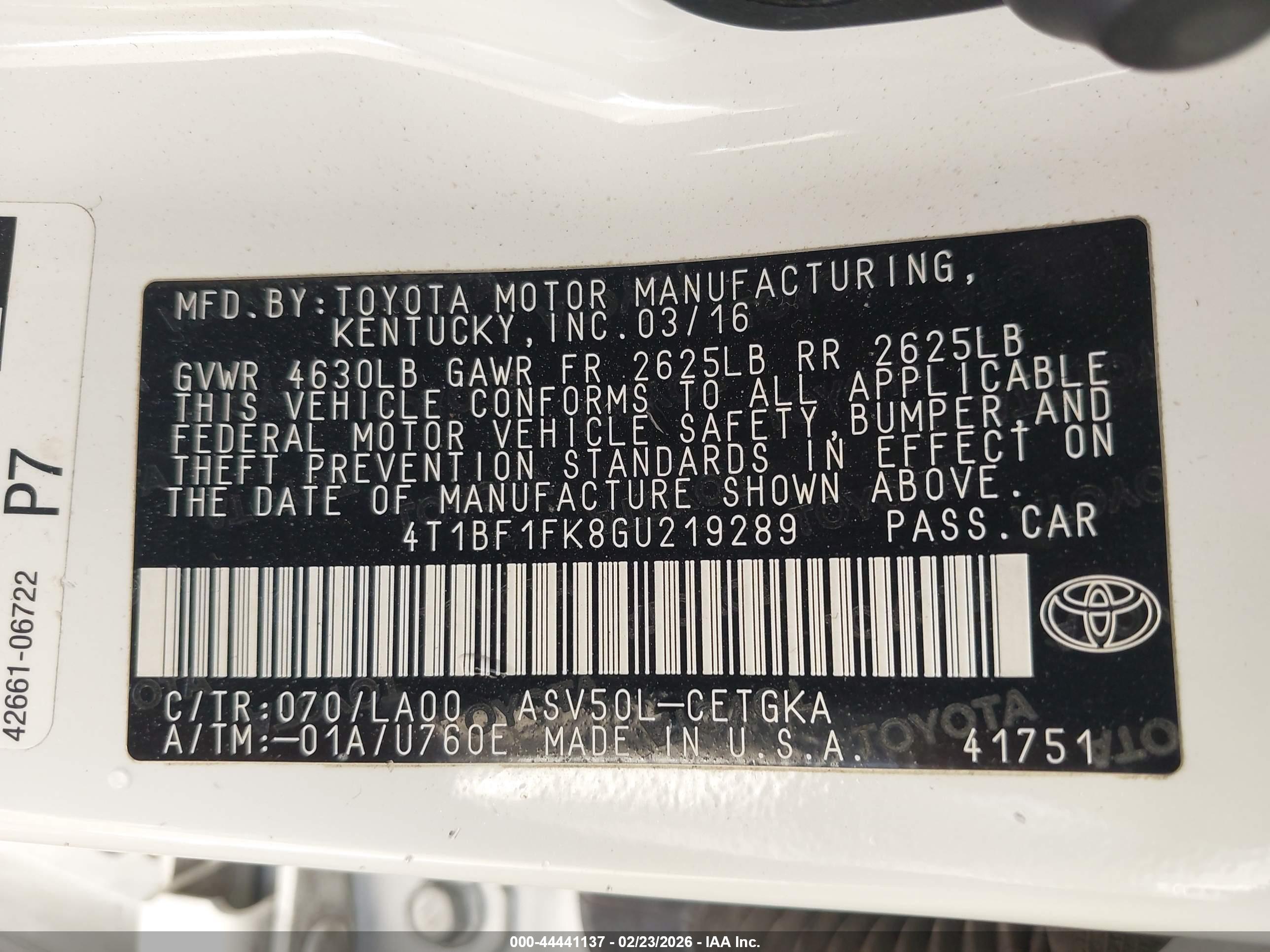 TOYOTA CAMRY image 9
