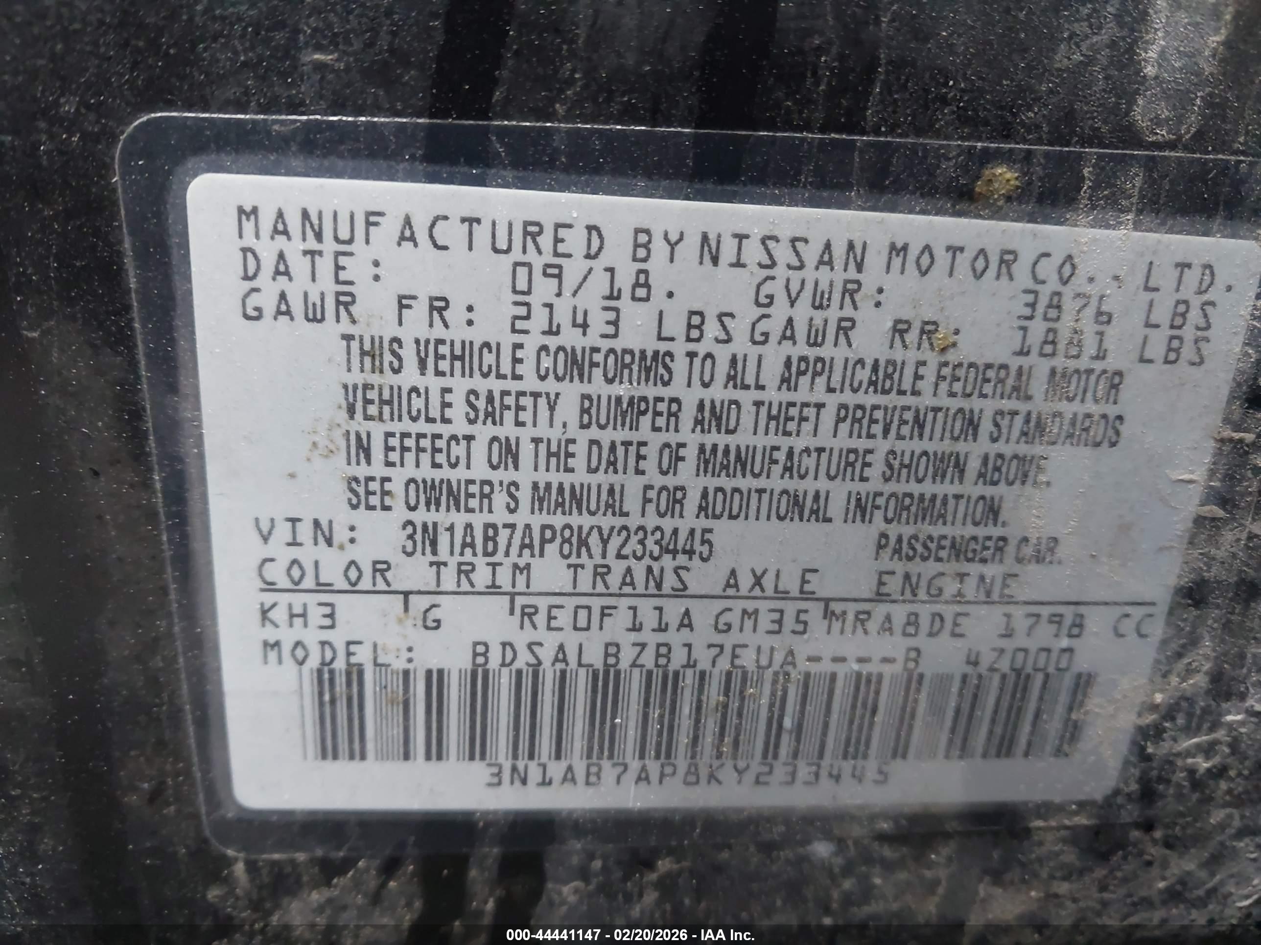 NISSAN SENTRA image 9