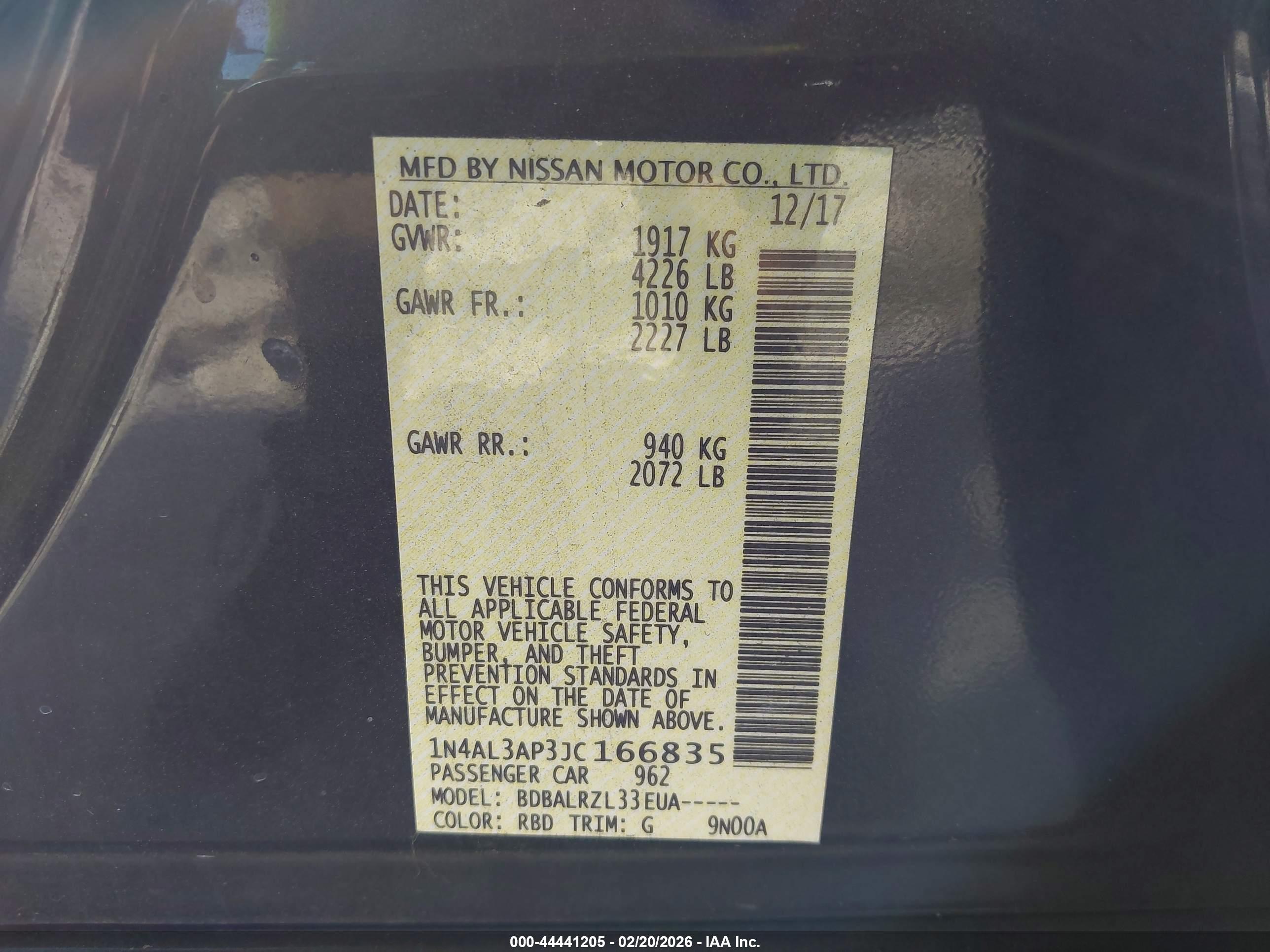NISSAN ALTIMA image 9