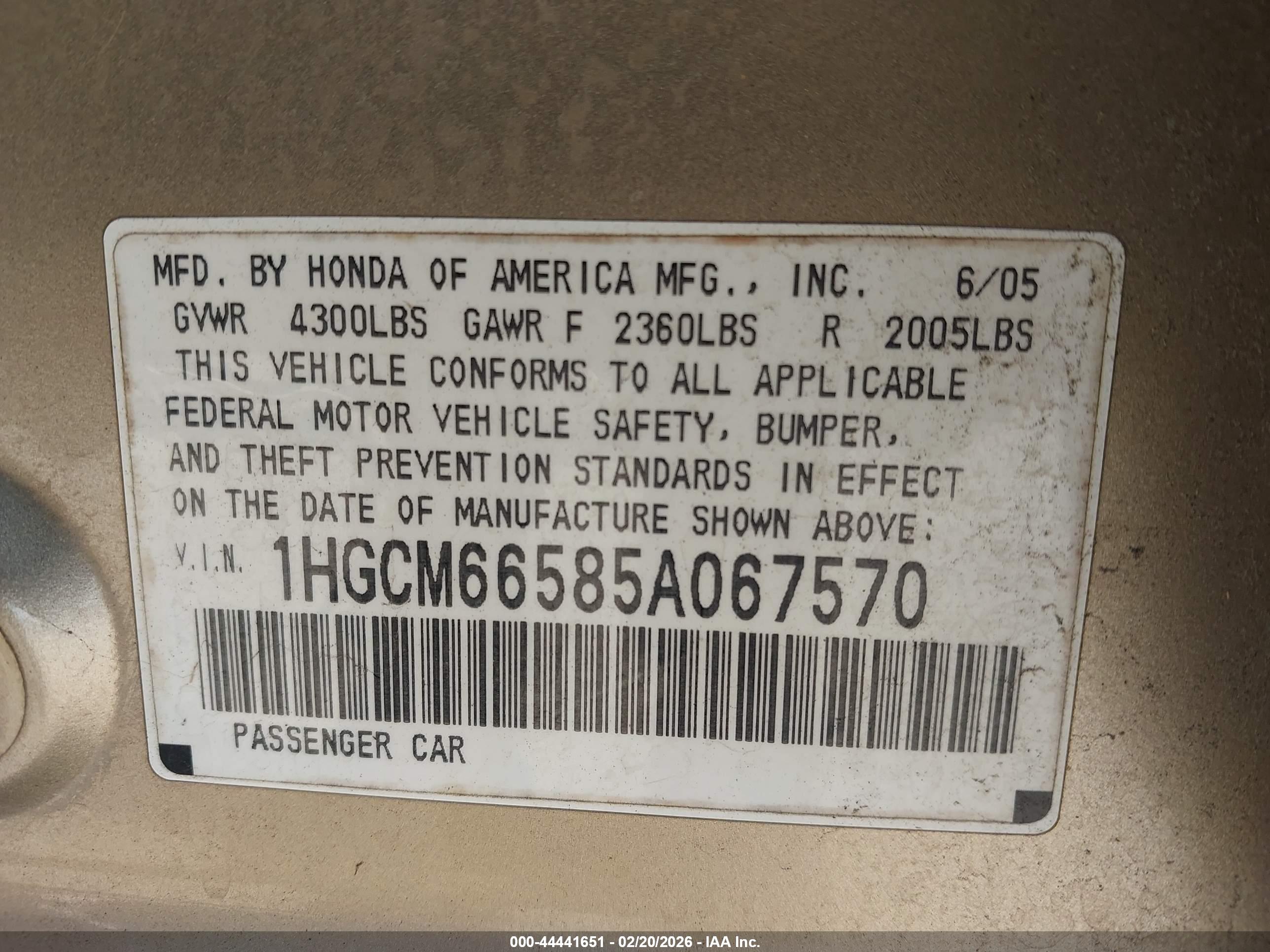 HONDA ACCORD image 9
