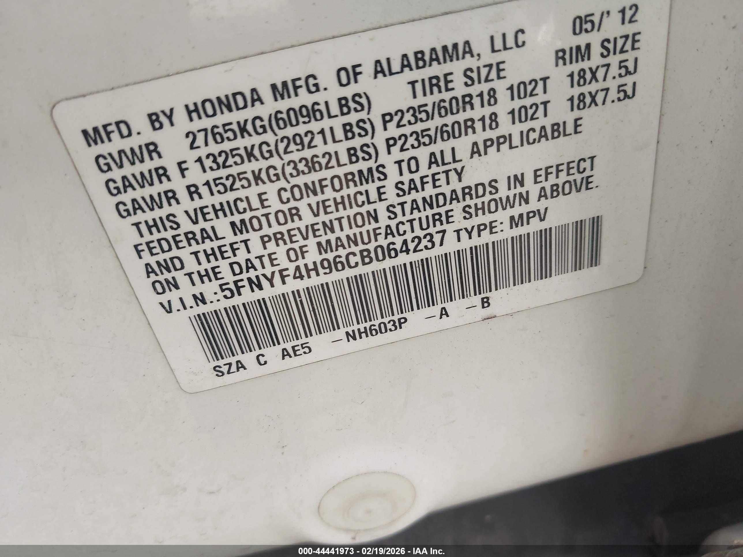 HONDA PILOT image 9