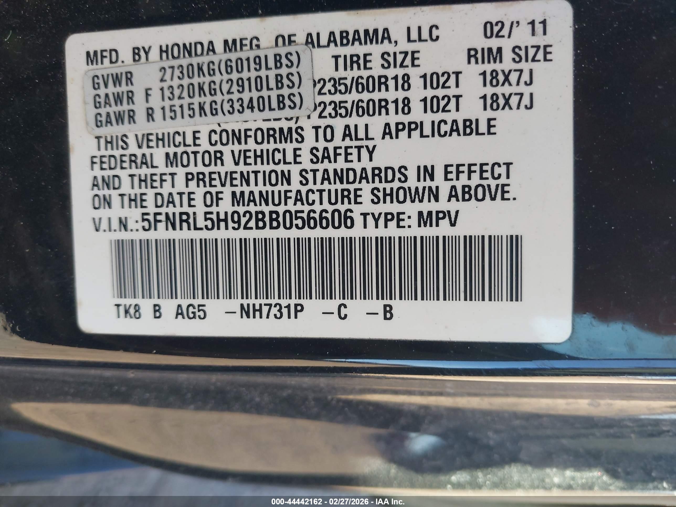 HONDA ODYSSEY image 9
