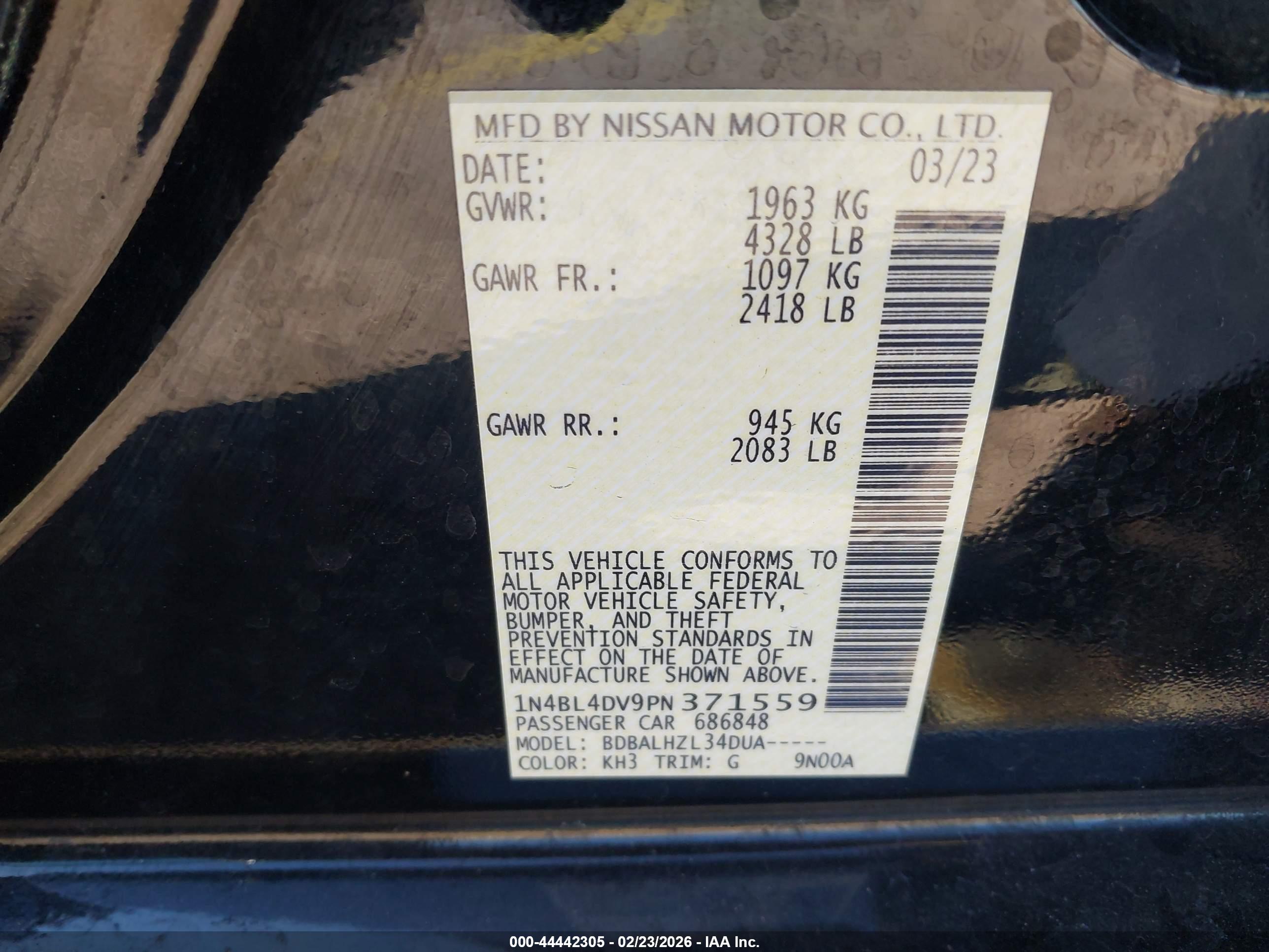 NISSAN ALTIMA image 9