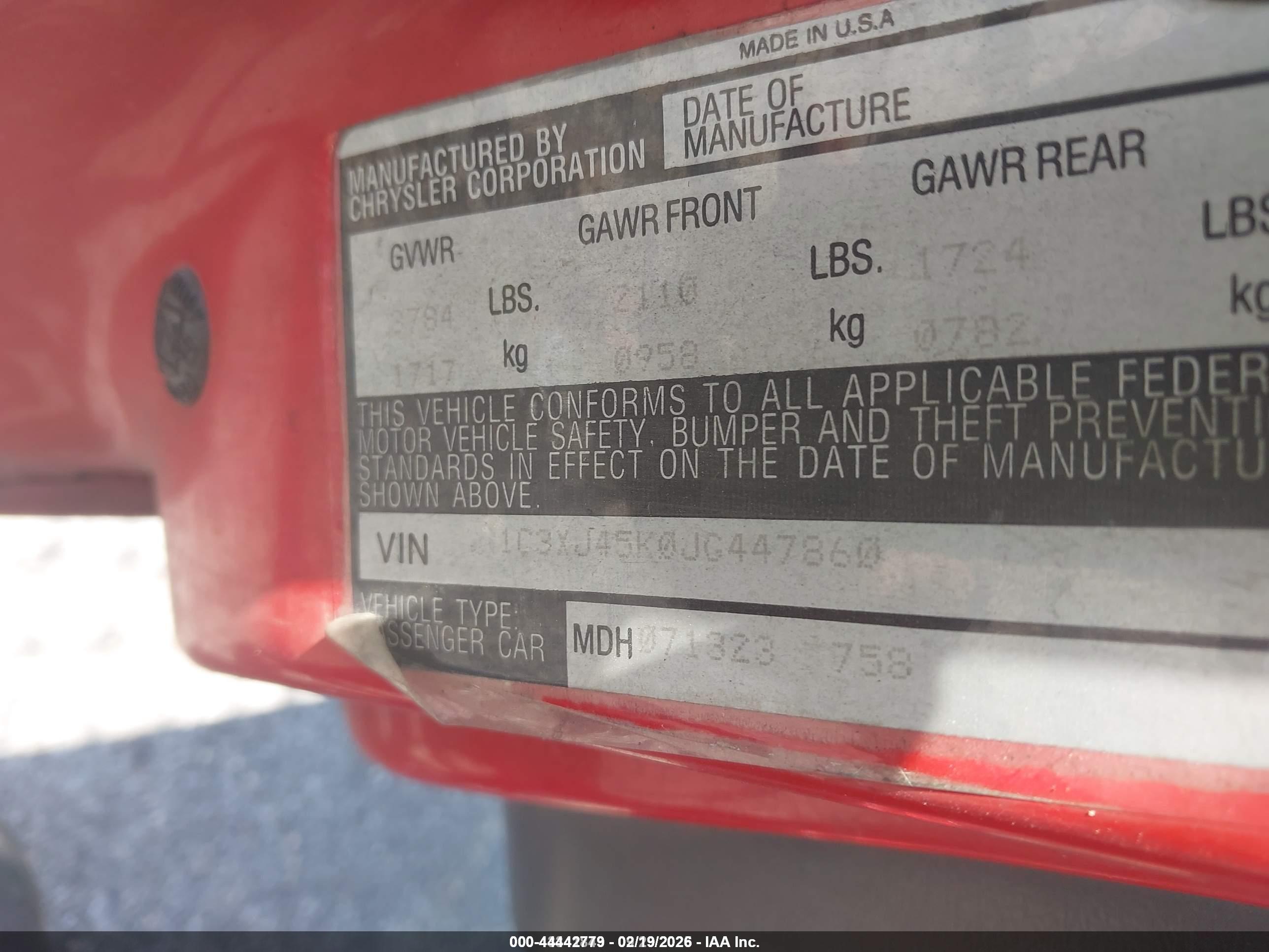 CHRYSLER LEBARON image 9
