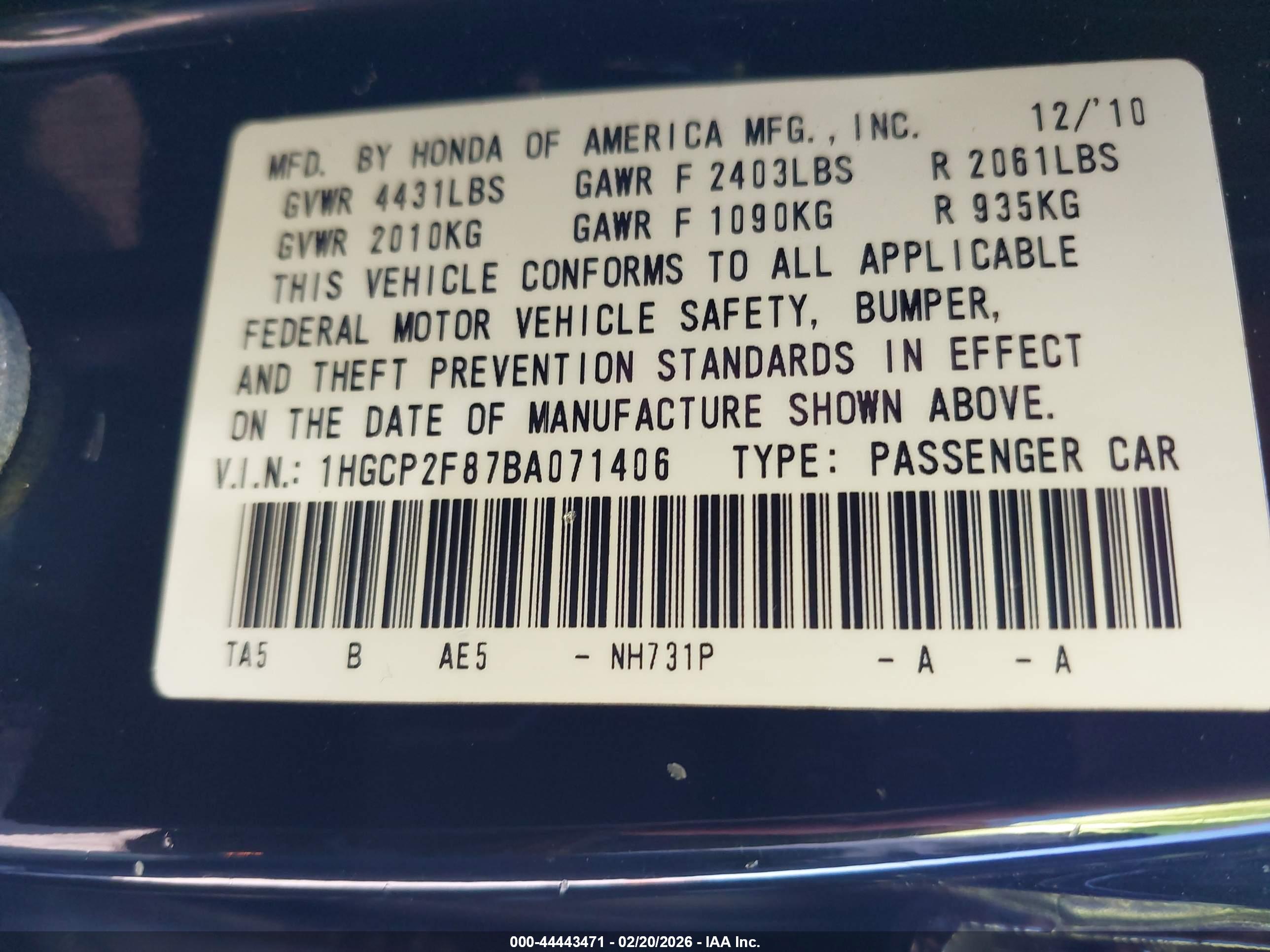 HONDA ACCORD image 9