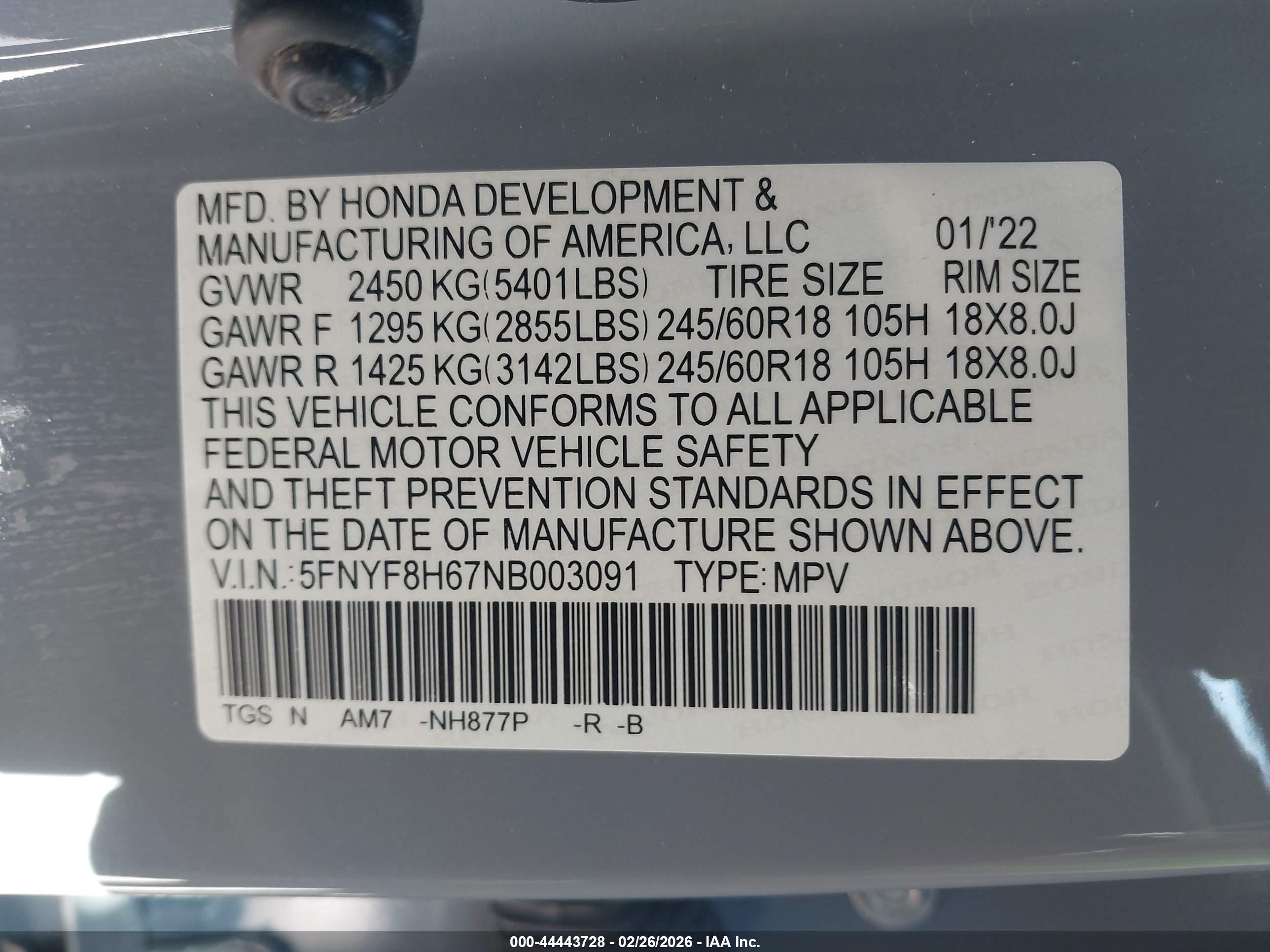HONDA PASSPORT image 9