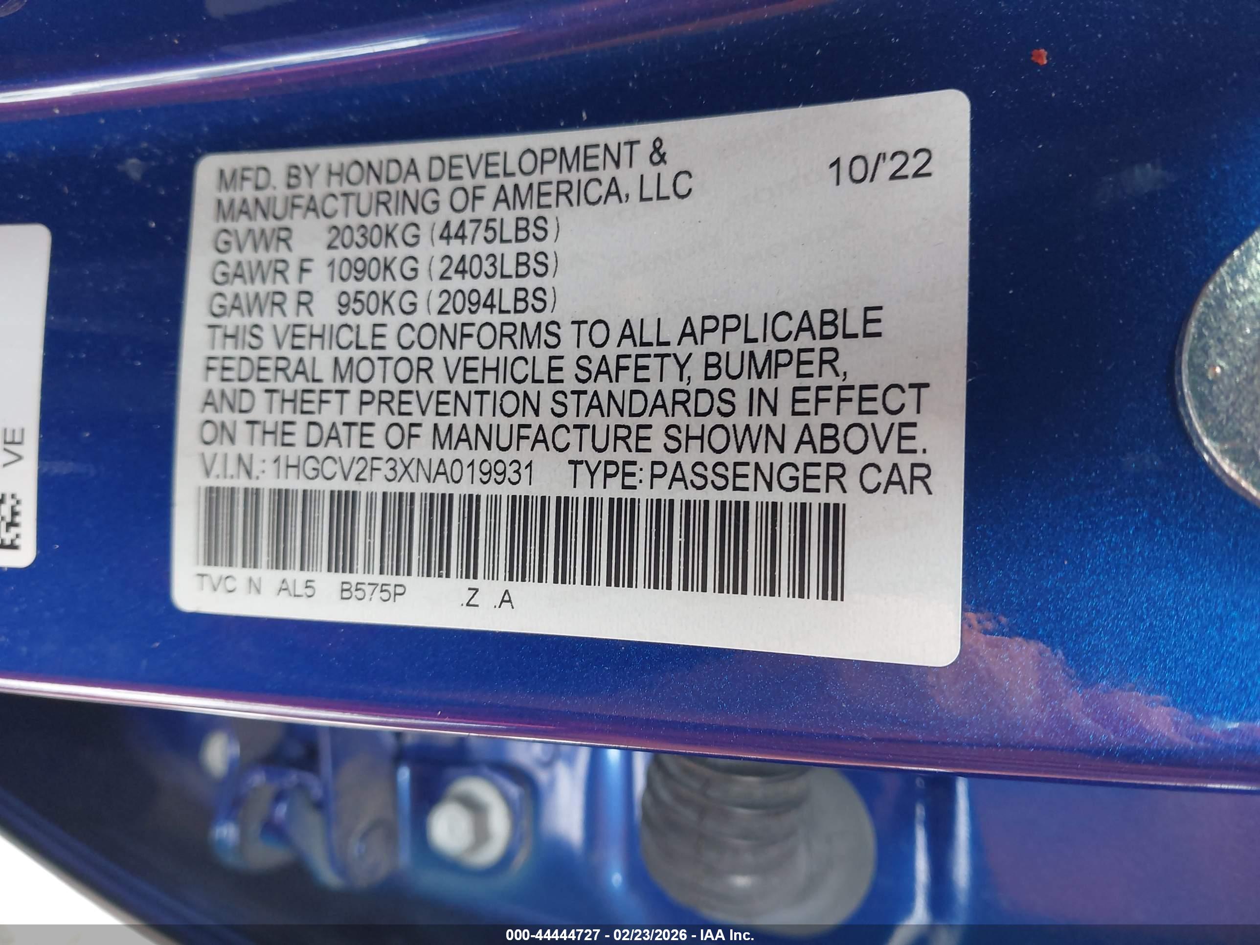 HONDA ACCORD image 9