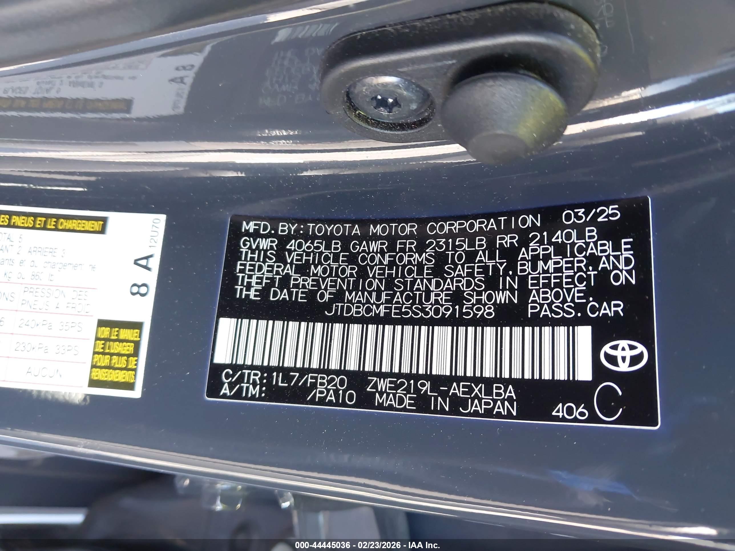 TOYOTA COROLLA image 9