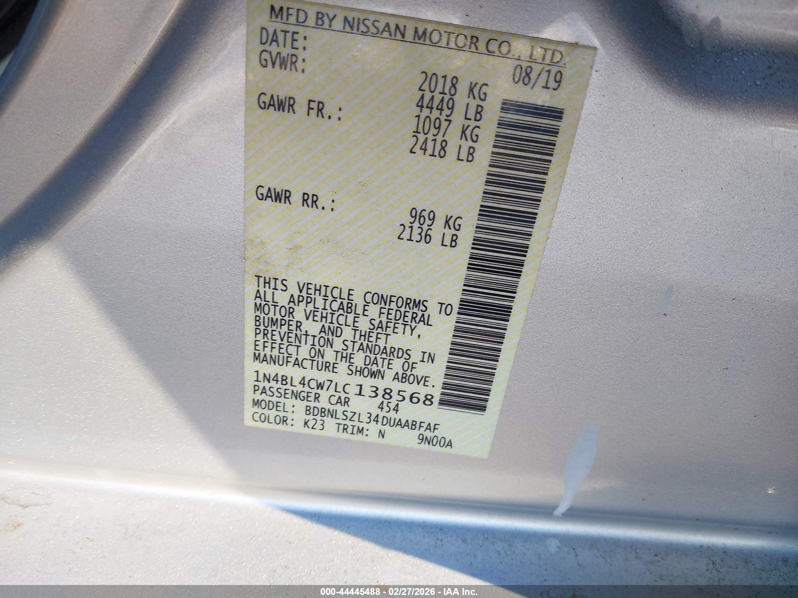 NISSAN ALTIMA image 9