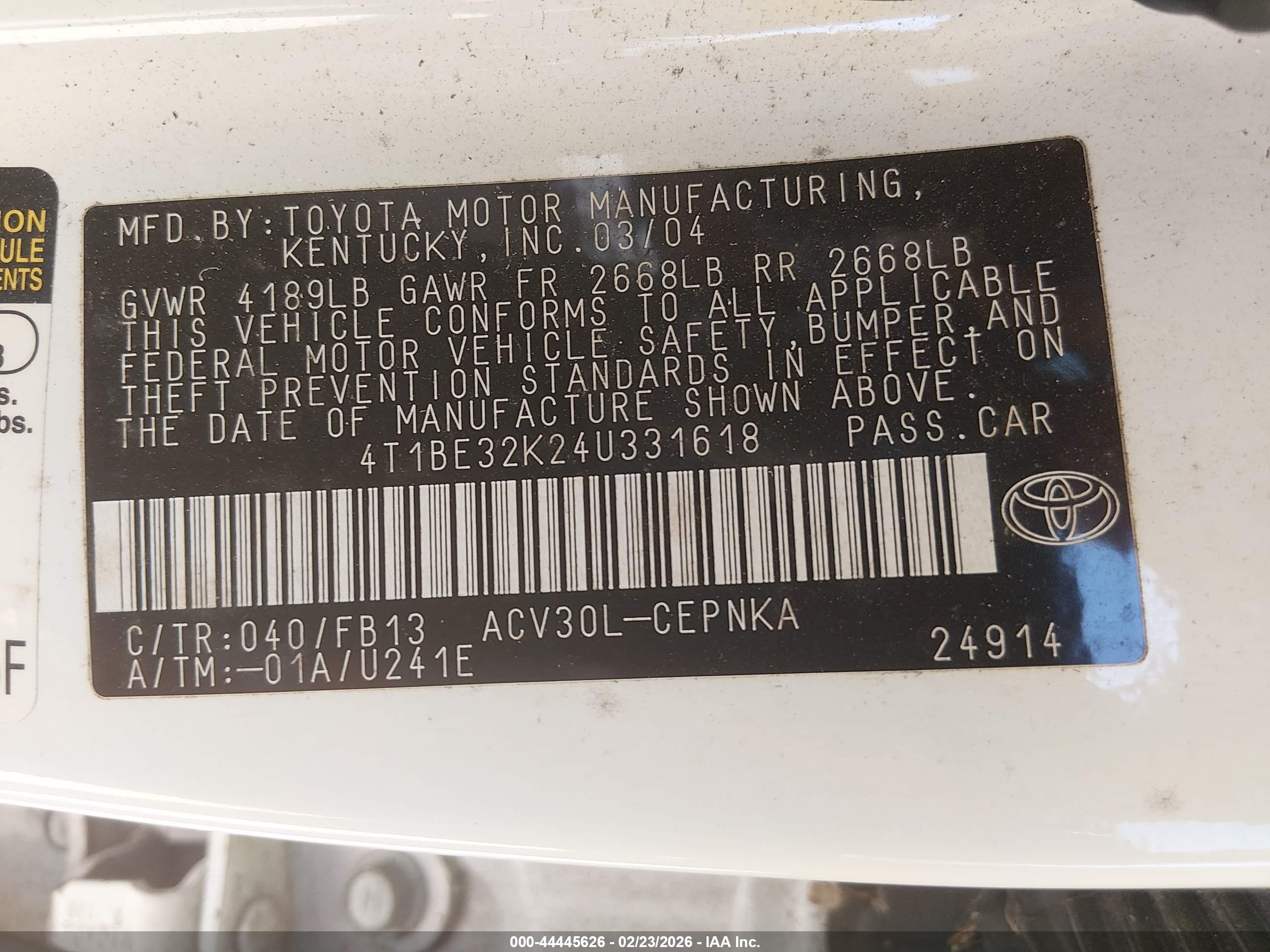 TOYOTA CAMRY image 9