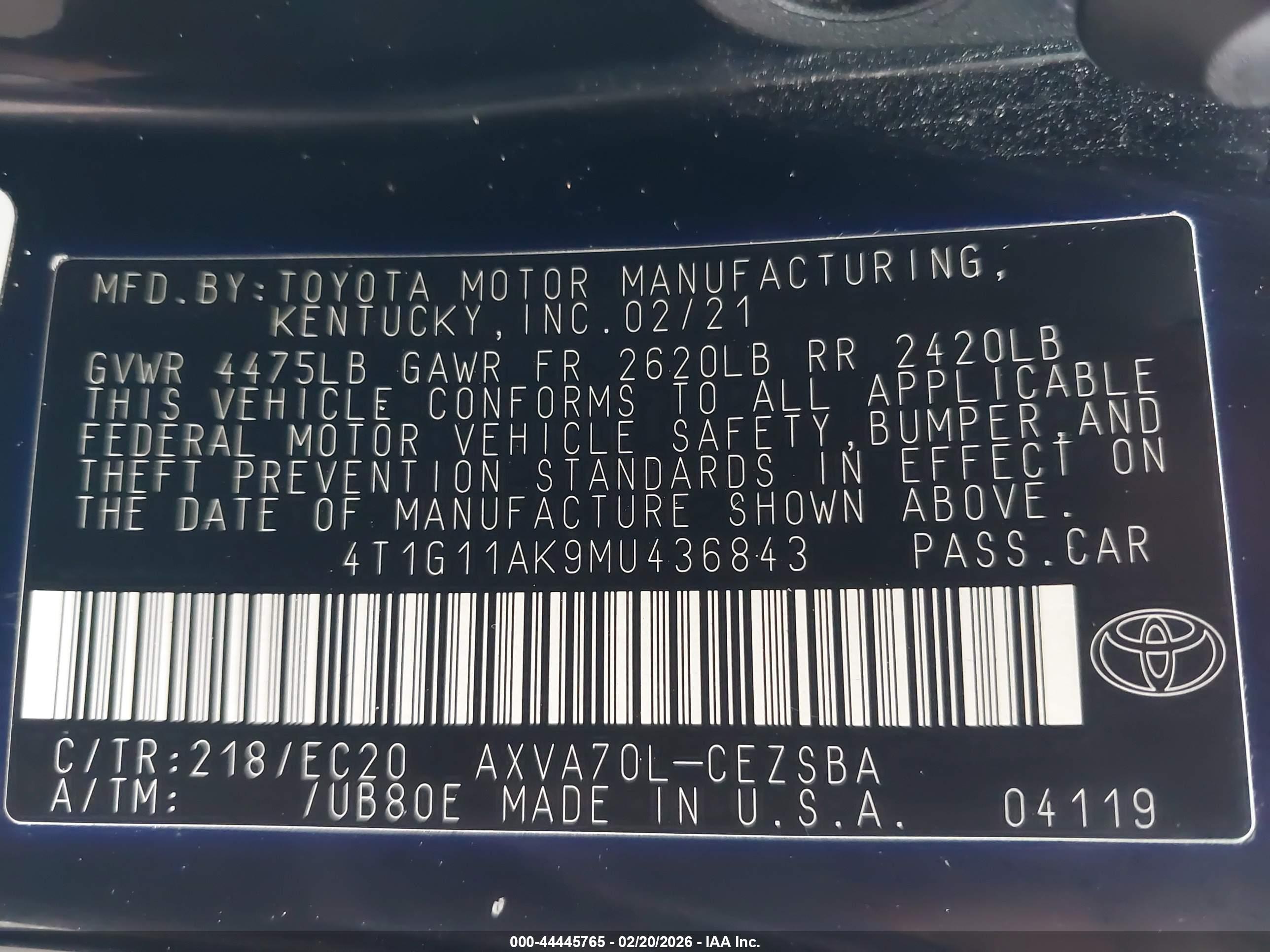 TOYOTA CAMRY image 9