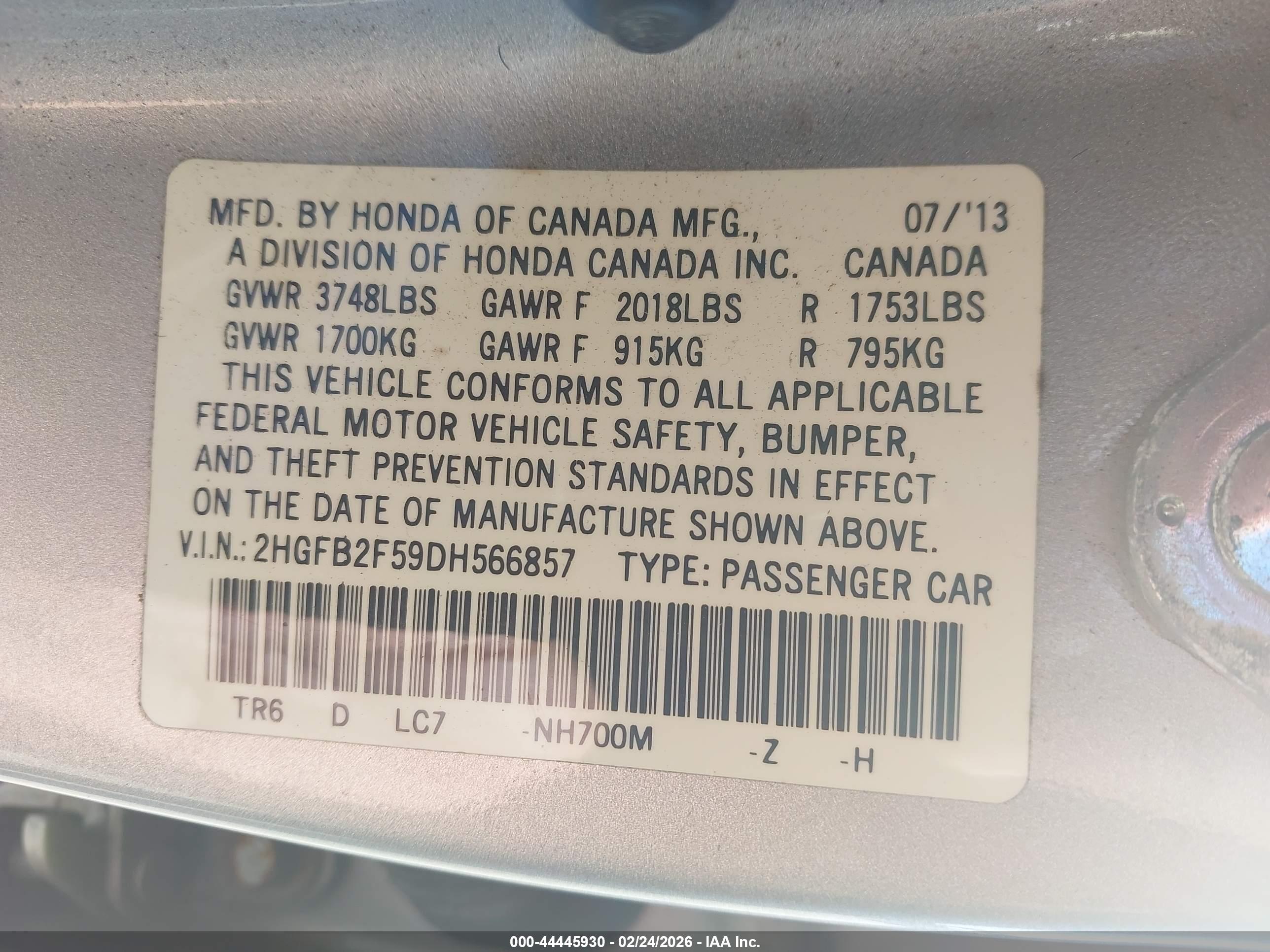 HONDA CIVIC image 9