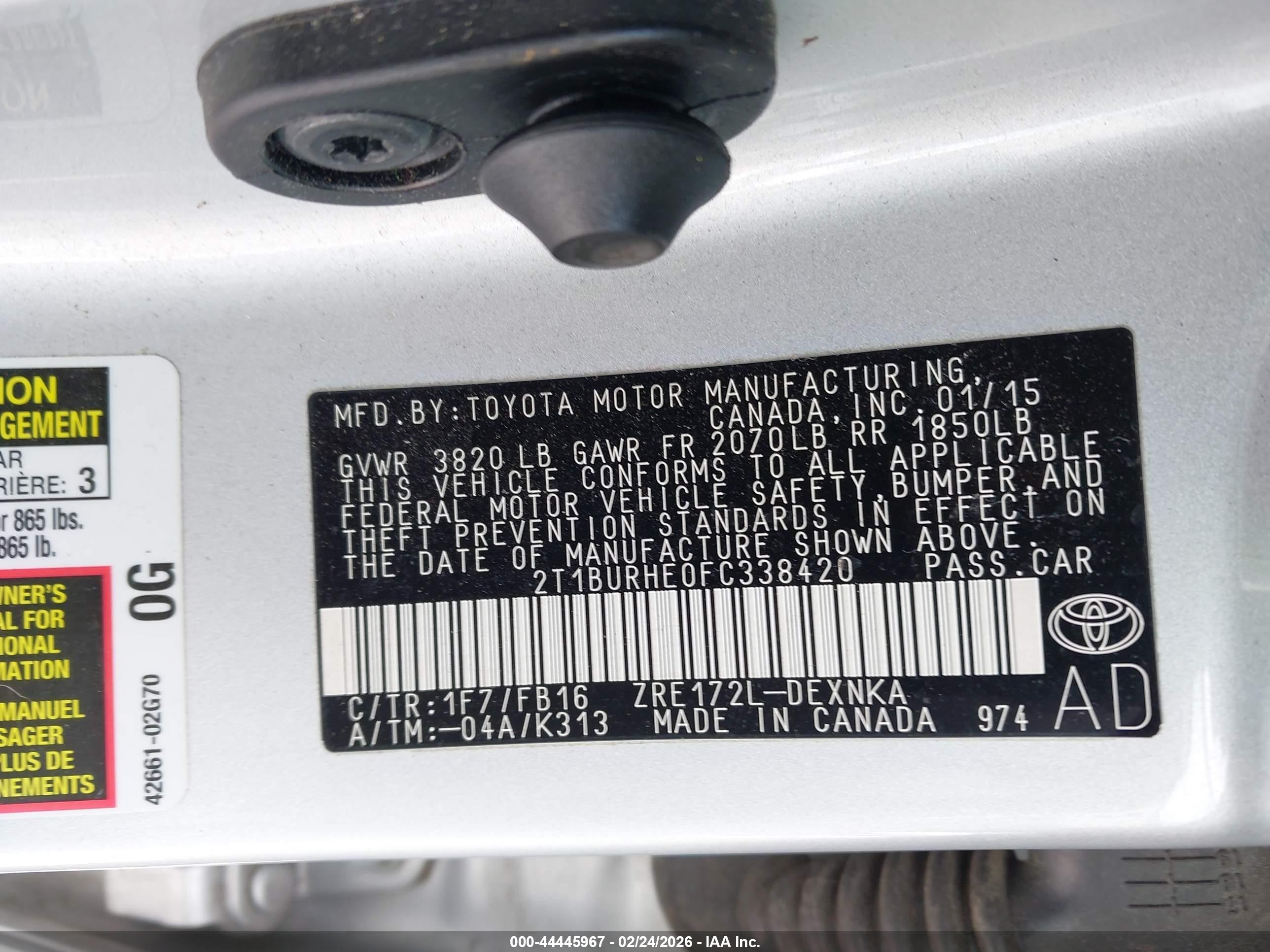 TOYOTA COROLLA image 9