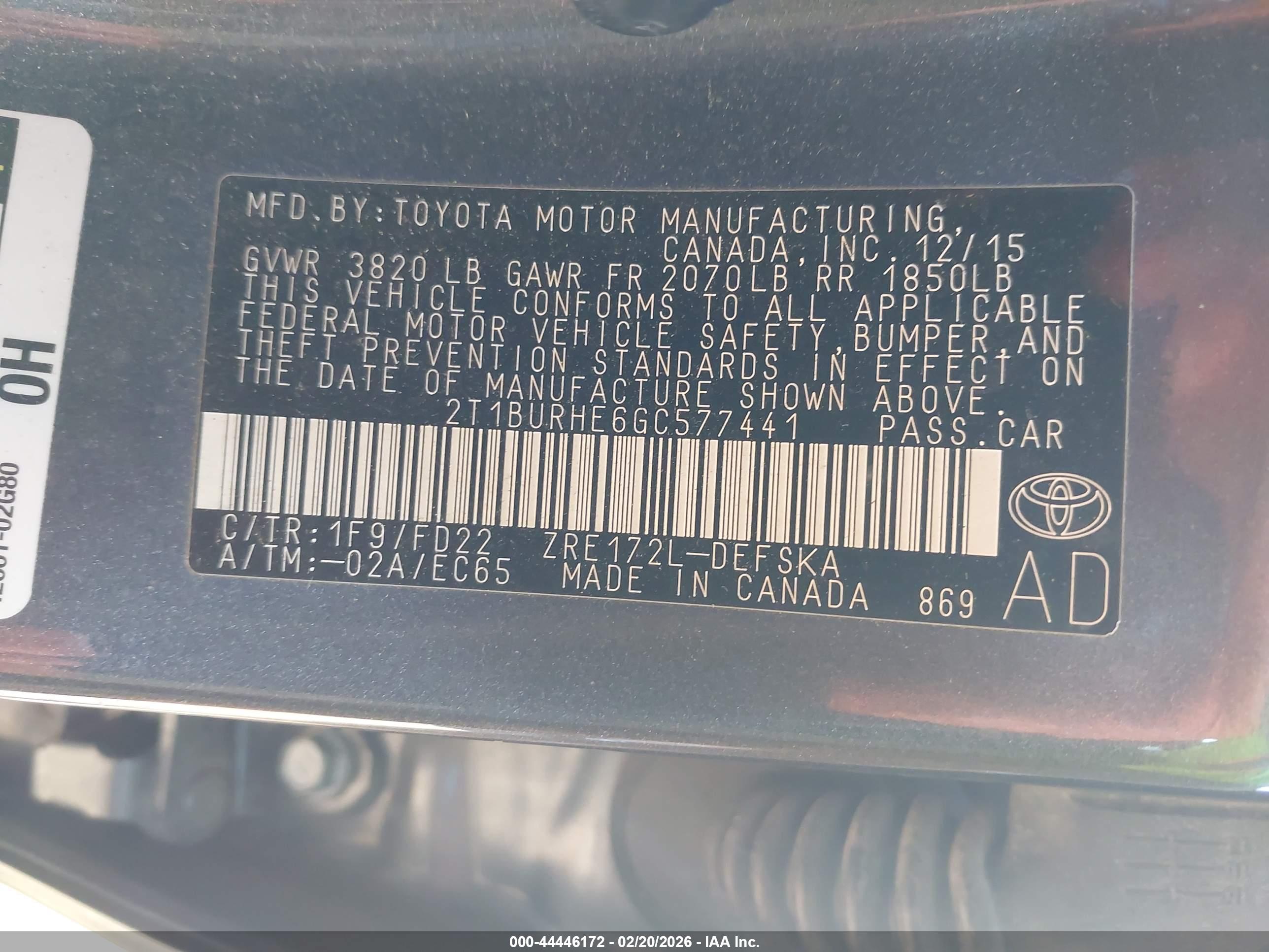 TOYOTA COROLLA image 9