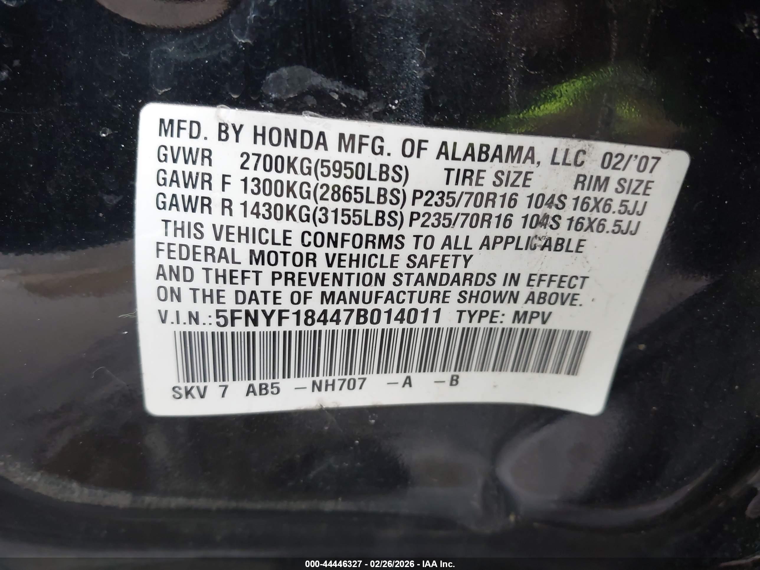 HONDA PILOT image 9