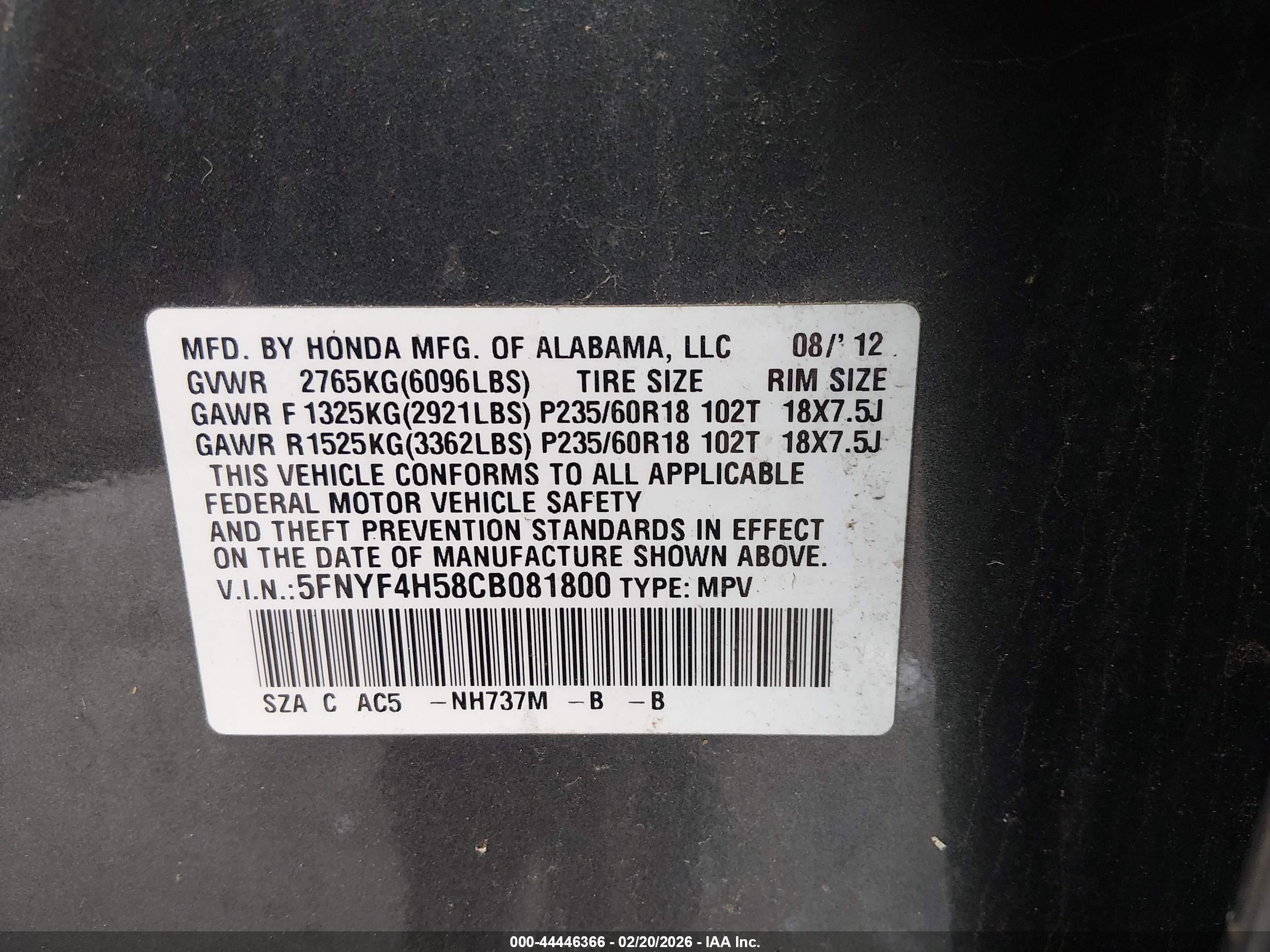 HONDA PILOT image 9