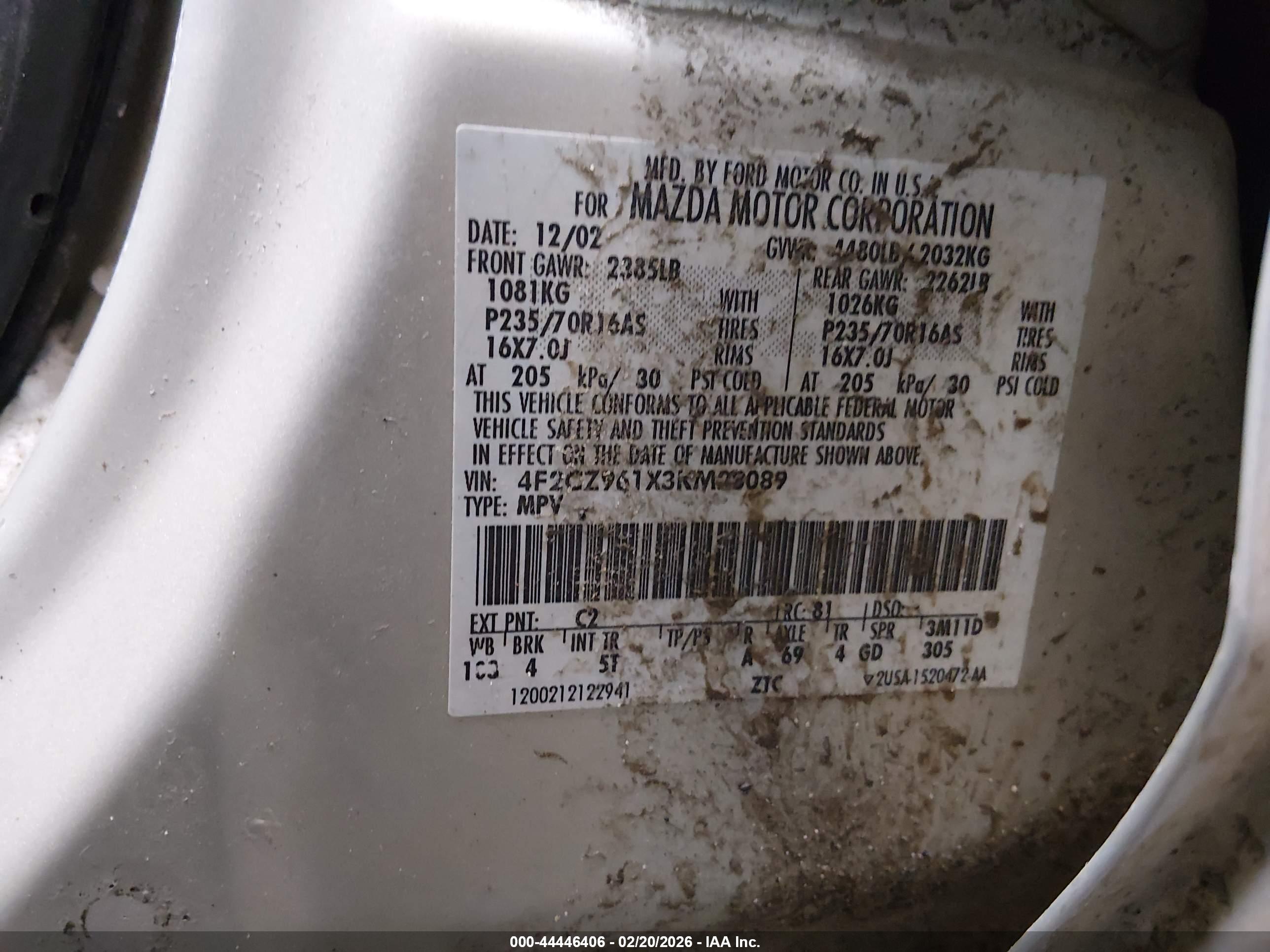 MAZDA TRIBUTE image 9