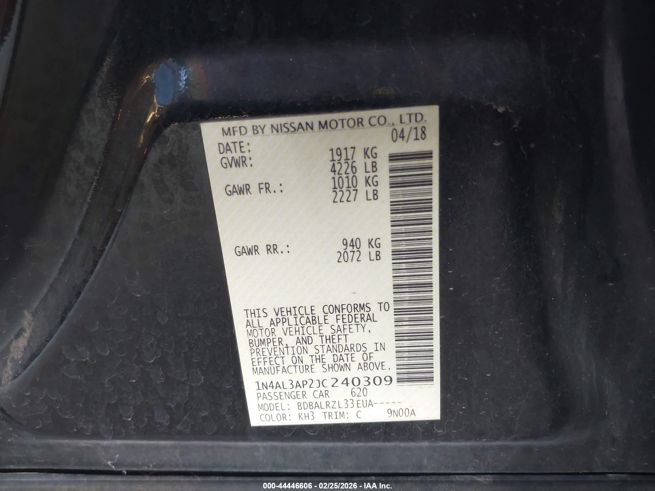 NISSAN ALTIMA image 9