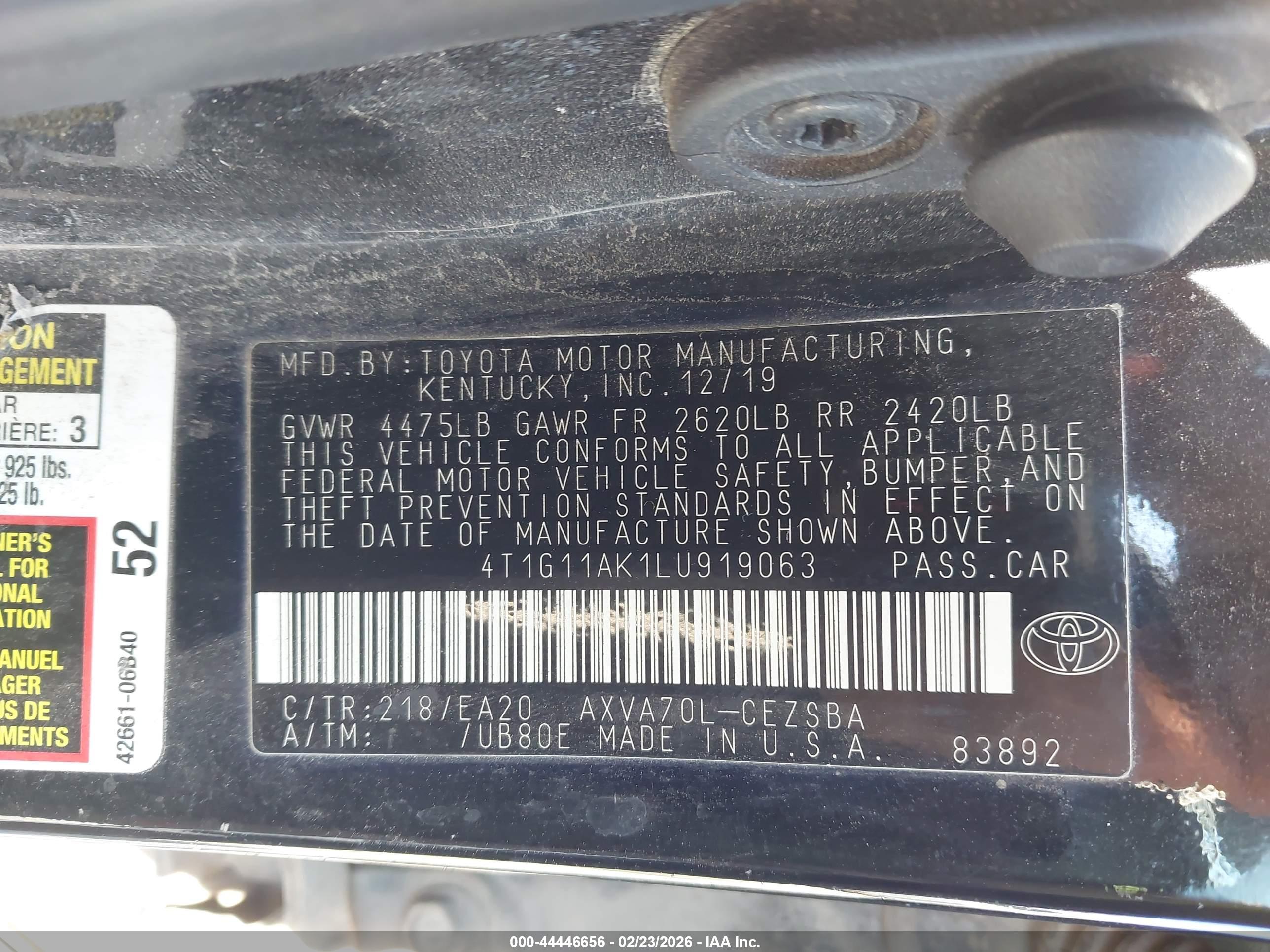 TOYOTA CAMRY image 9