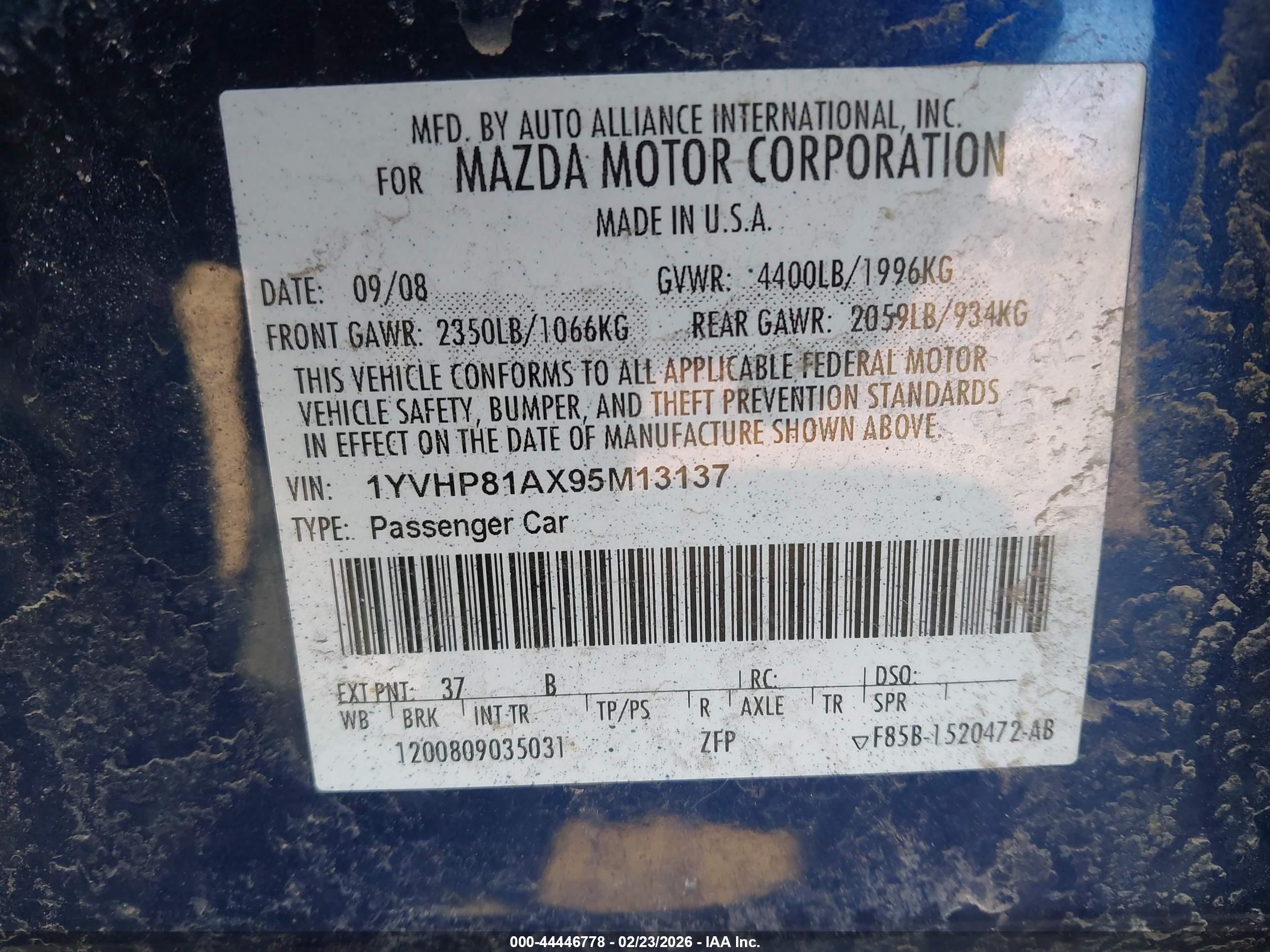MAZDA MAZDA6 image 9