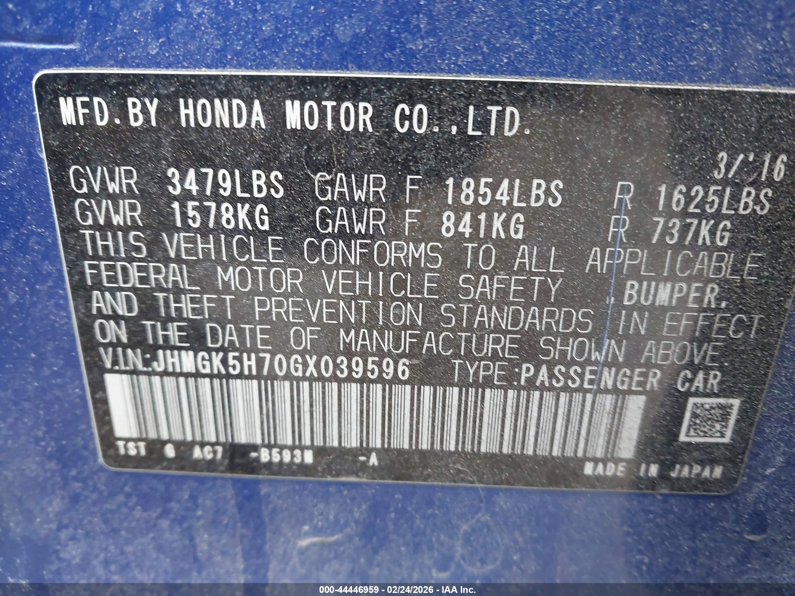 HONDA FIT image 9
