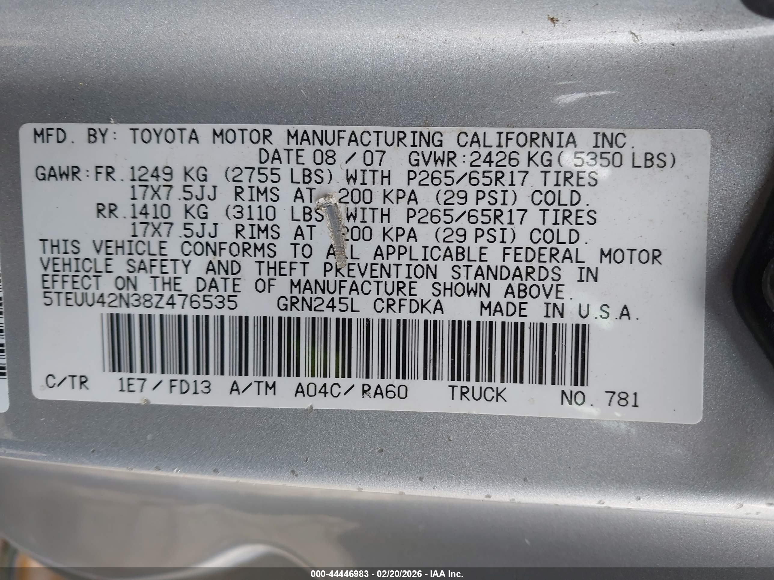 TOYOTA TACOMA image 9