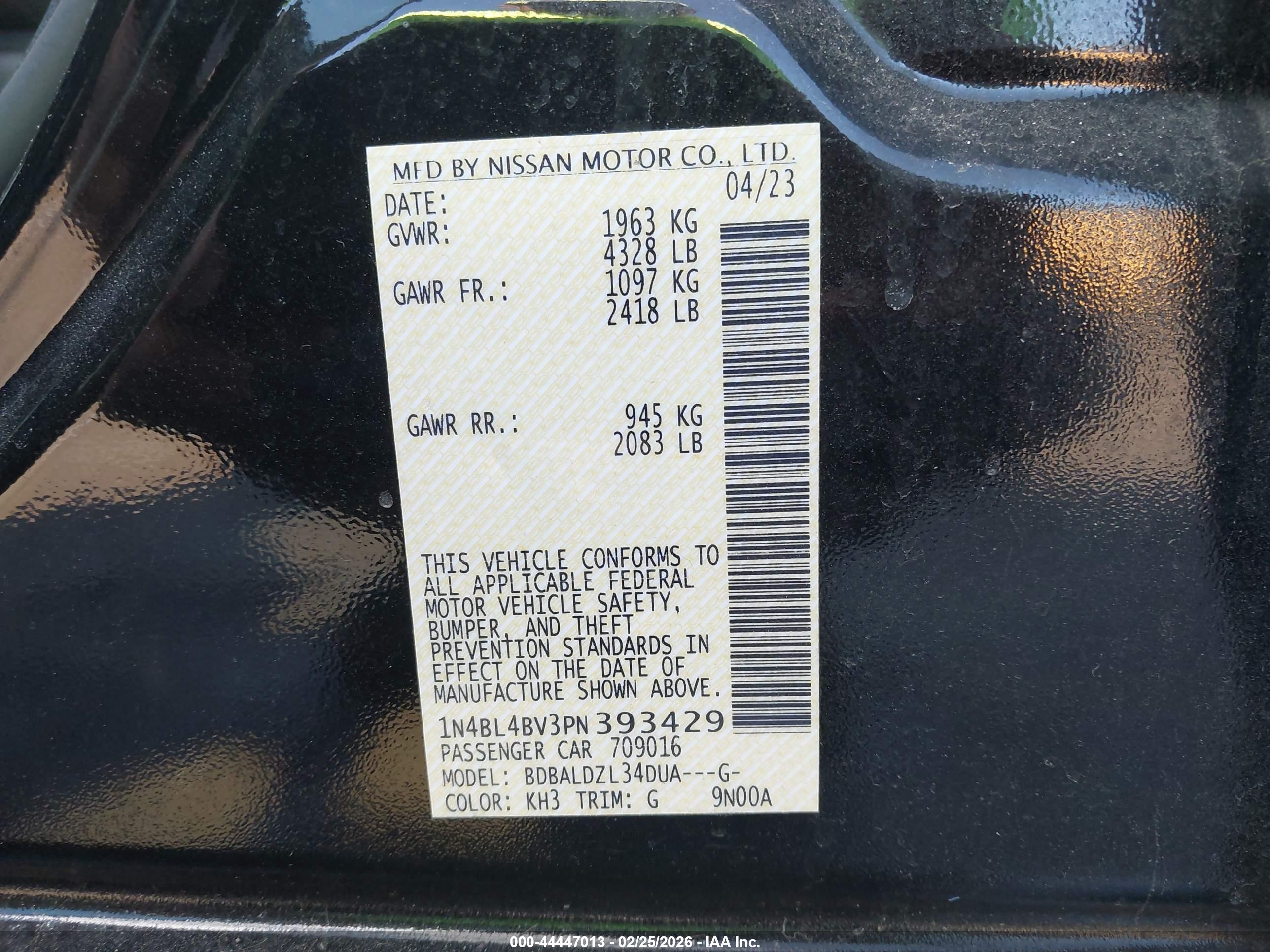 NISSAN ALTIMA image 9