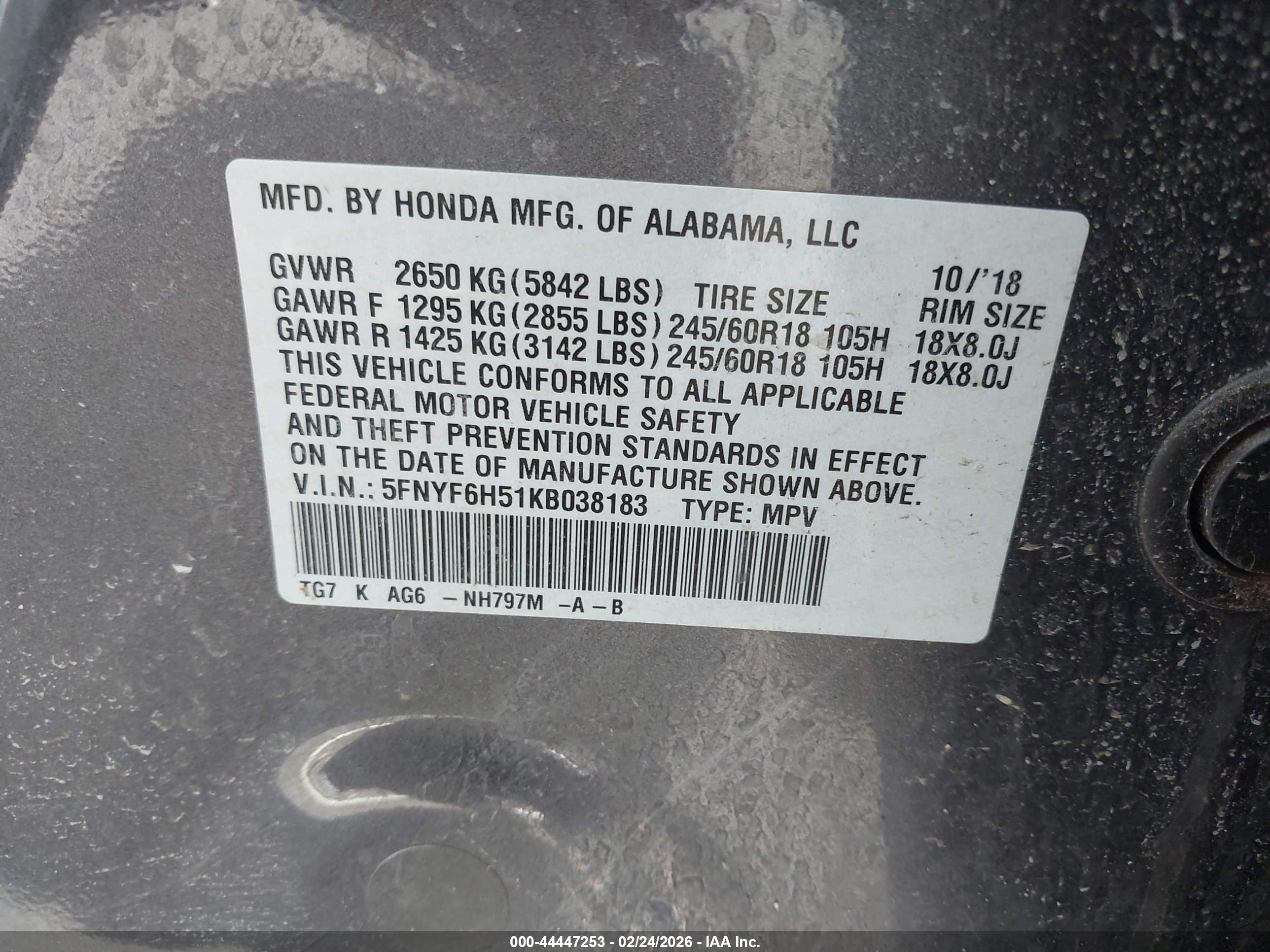 HONDA PILOT image 9